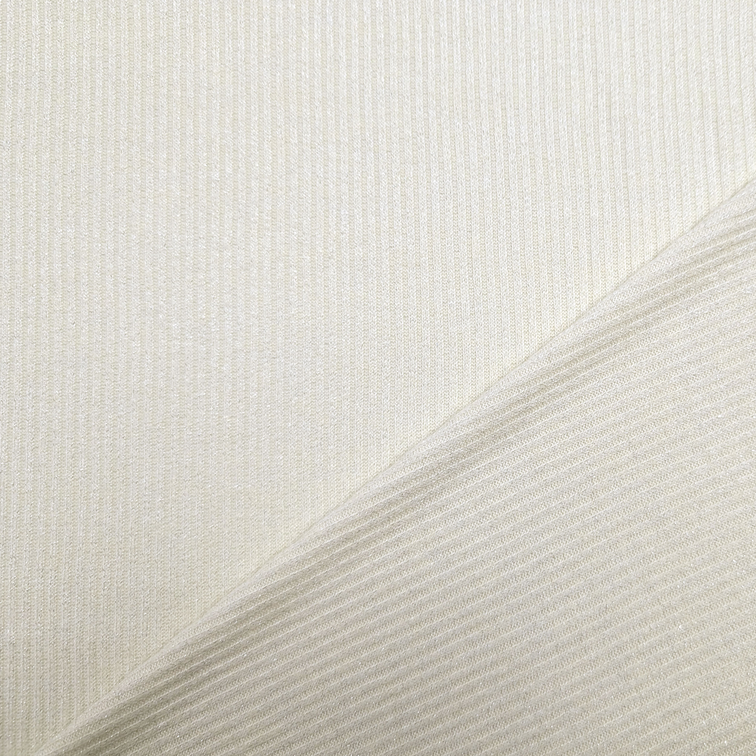 Hand Cashmere Knitted Lurex jersey White Image
