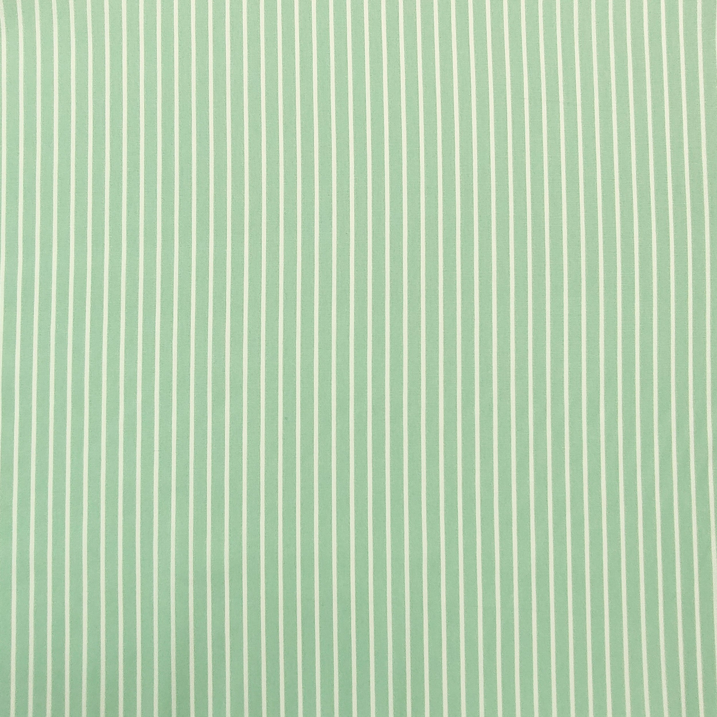 Mint Green Stripes Cotton Poplin
