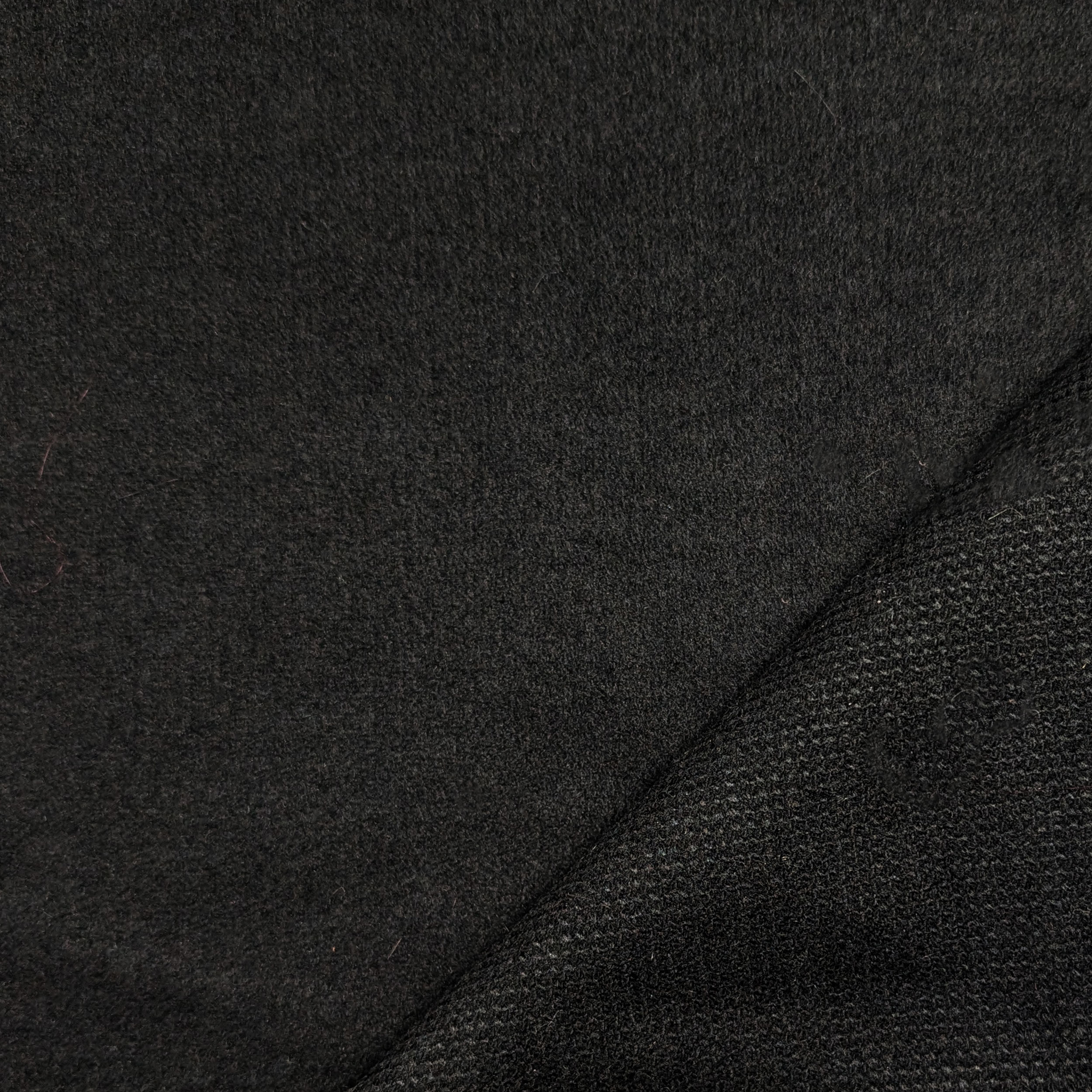 Black Wool Blend Winter Coat Image