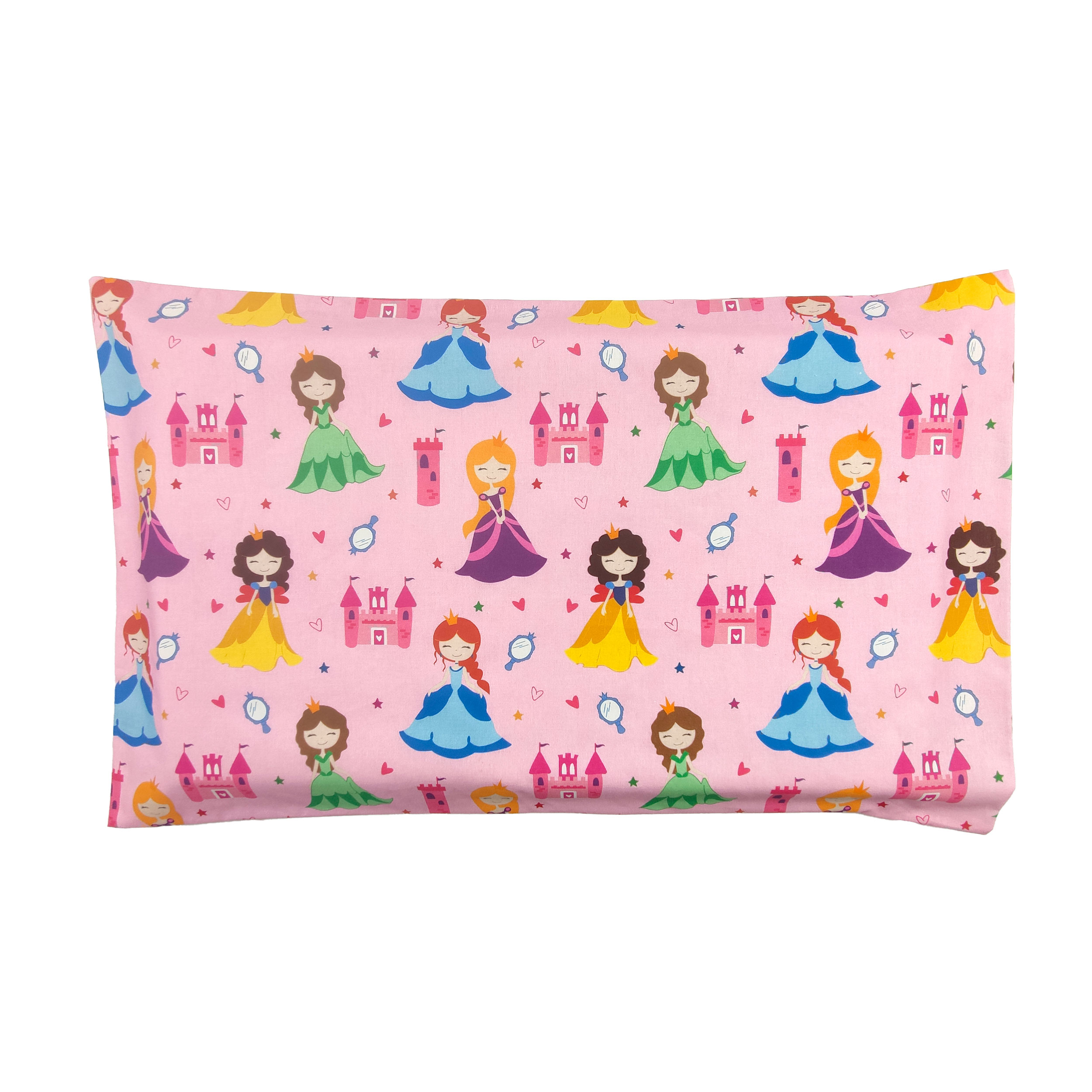 Taie d'oreiller Princesses fond rose