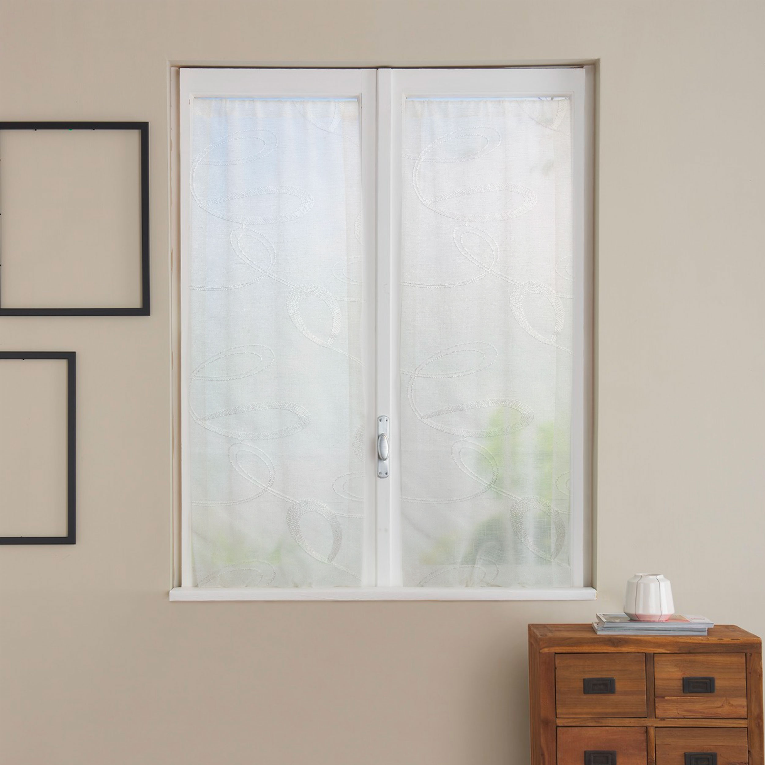 Fabric Curtain Ada White Image