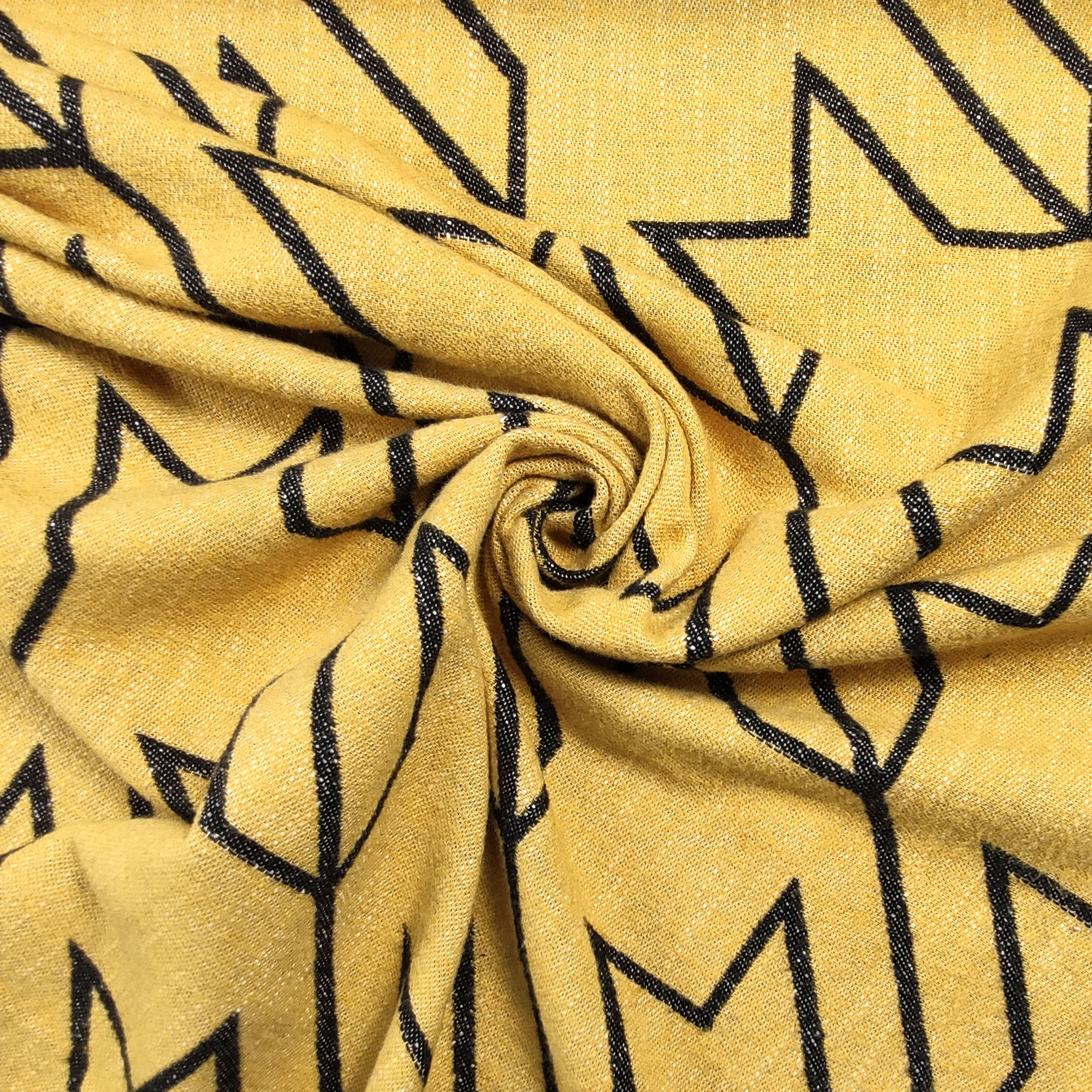 Tissu pour manteau pied-de-poule Fond jaune