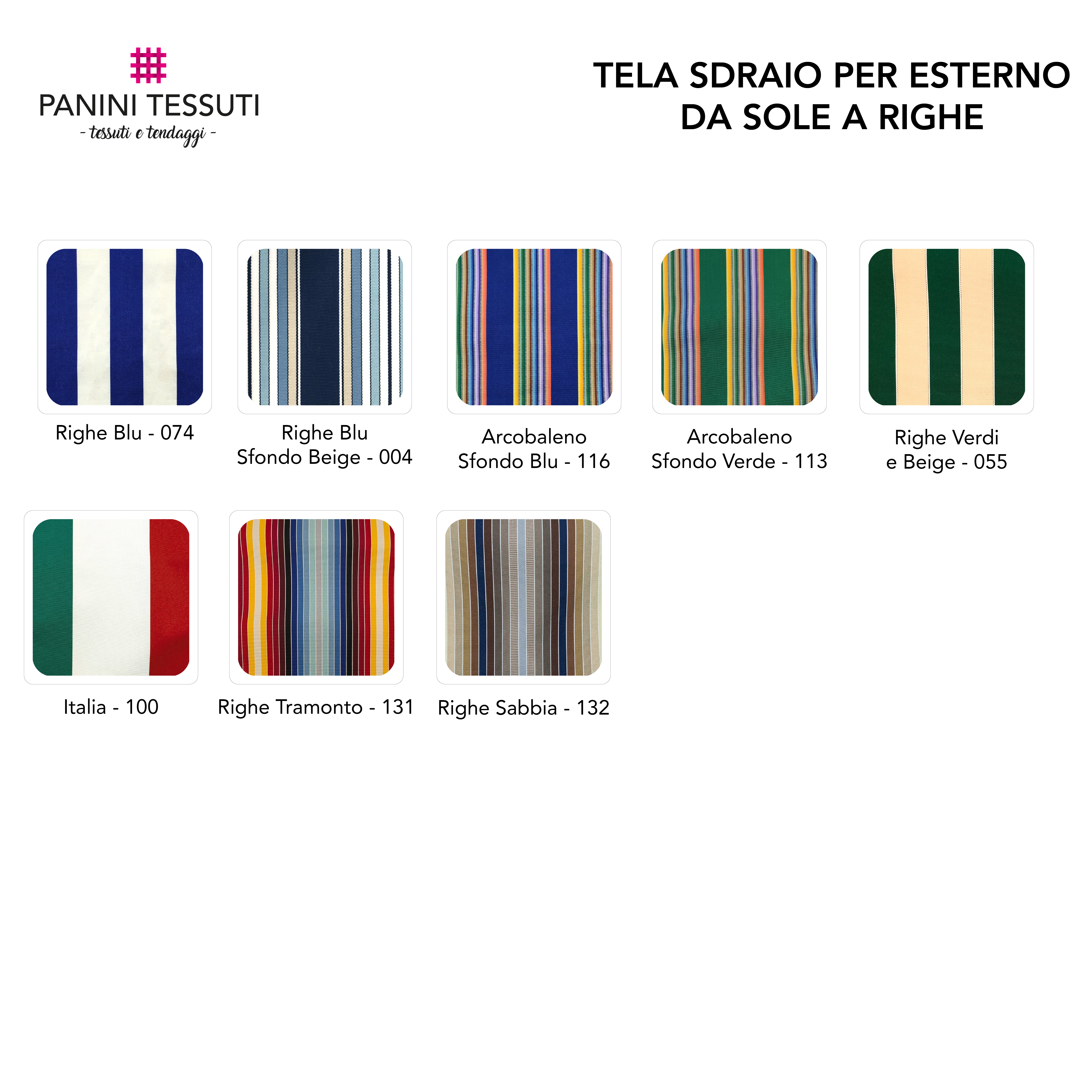 Lona solar de rayas para exteriores 44 cm Image