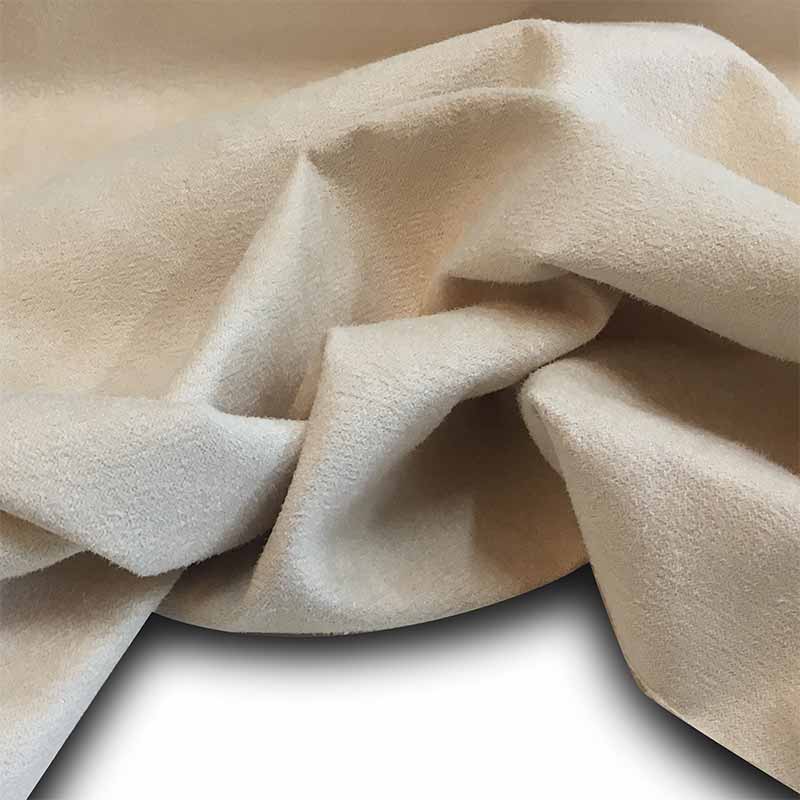 Découpe Tissu Nubuck Effet Daim Sable 150x140 cm Image