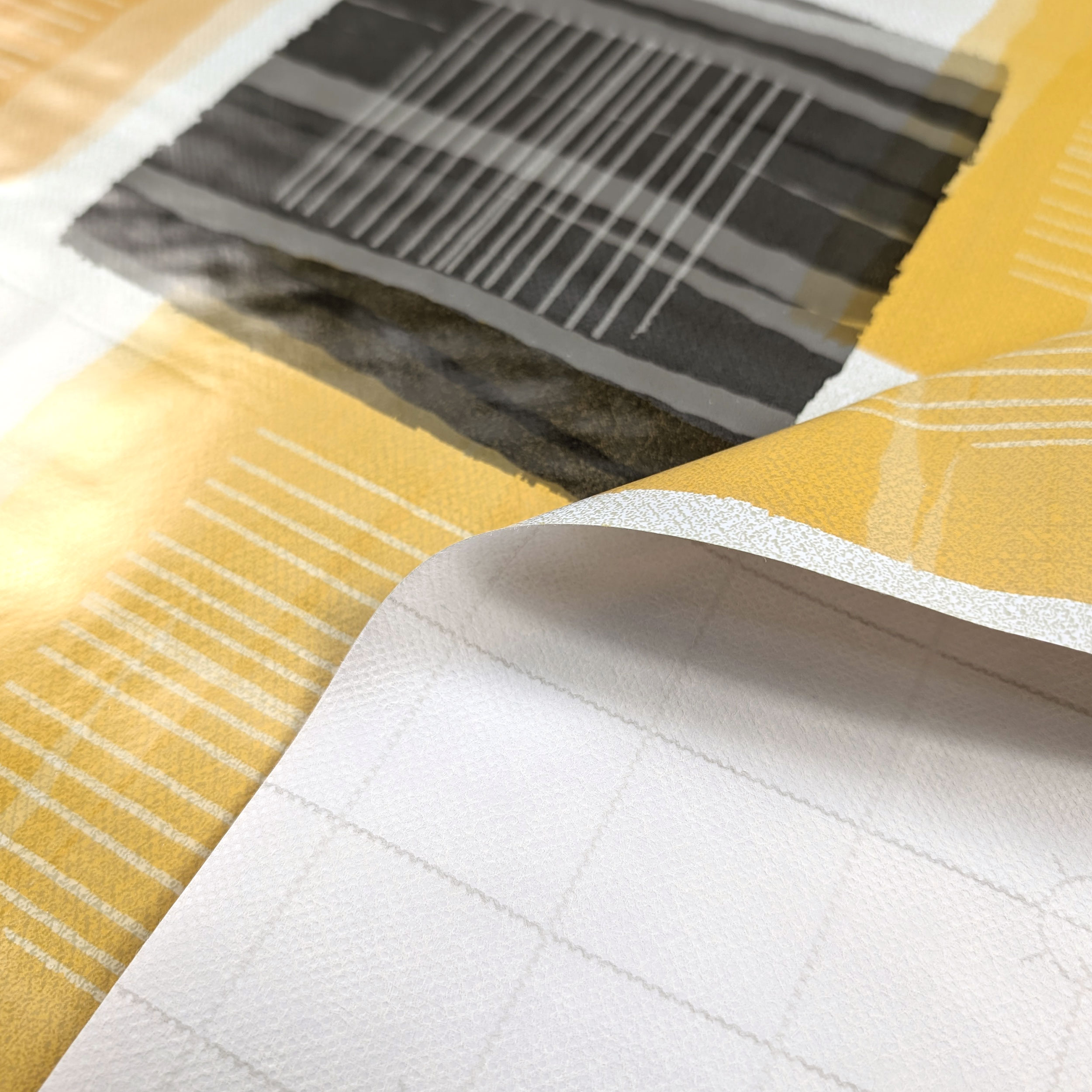 Fabric for Plasticized Tablecloth Geometries Warm Tones Image
