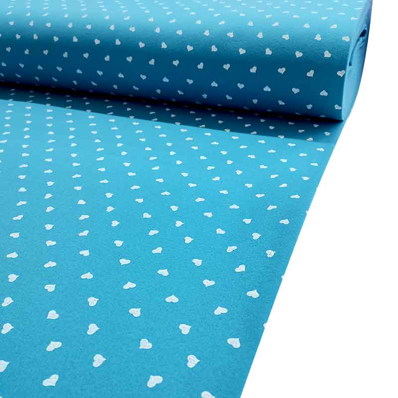 Soft Thin Felt - White Hearts Image