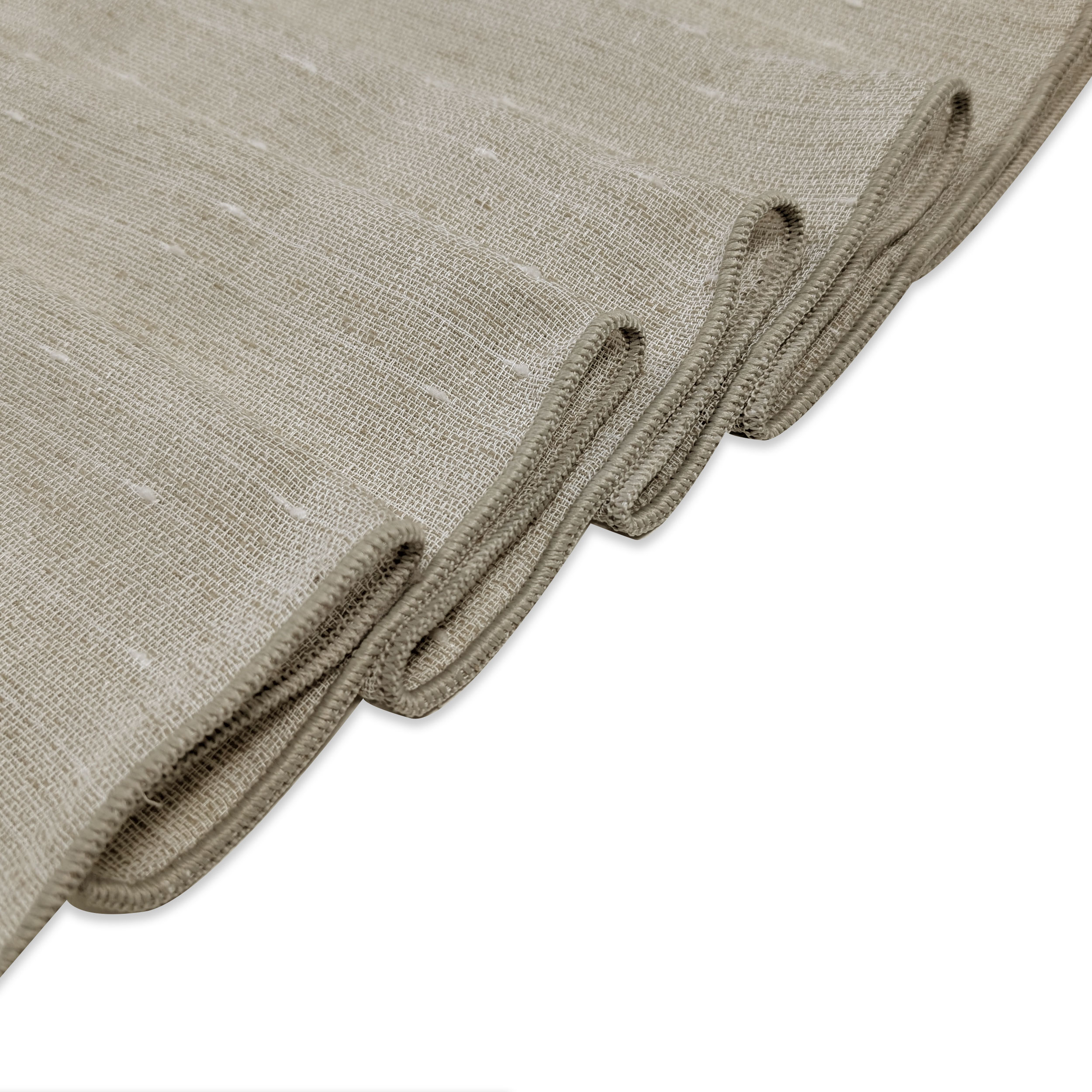 Tortora Flocked Curtain Fabric Image