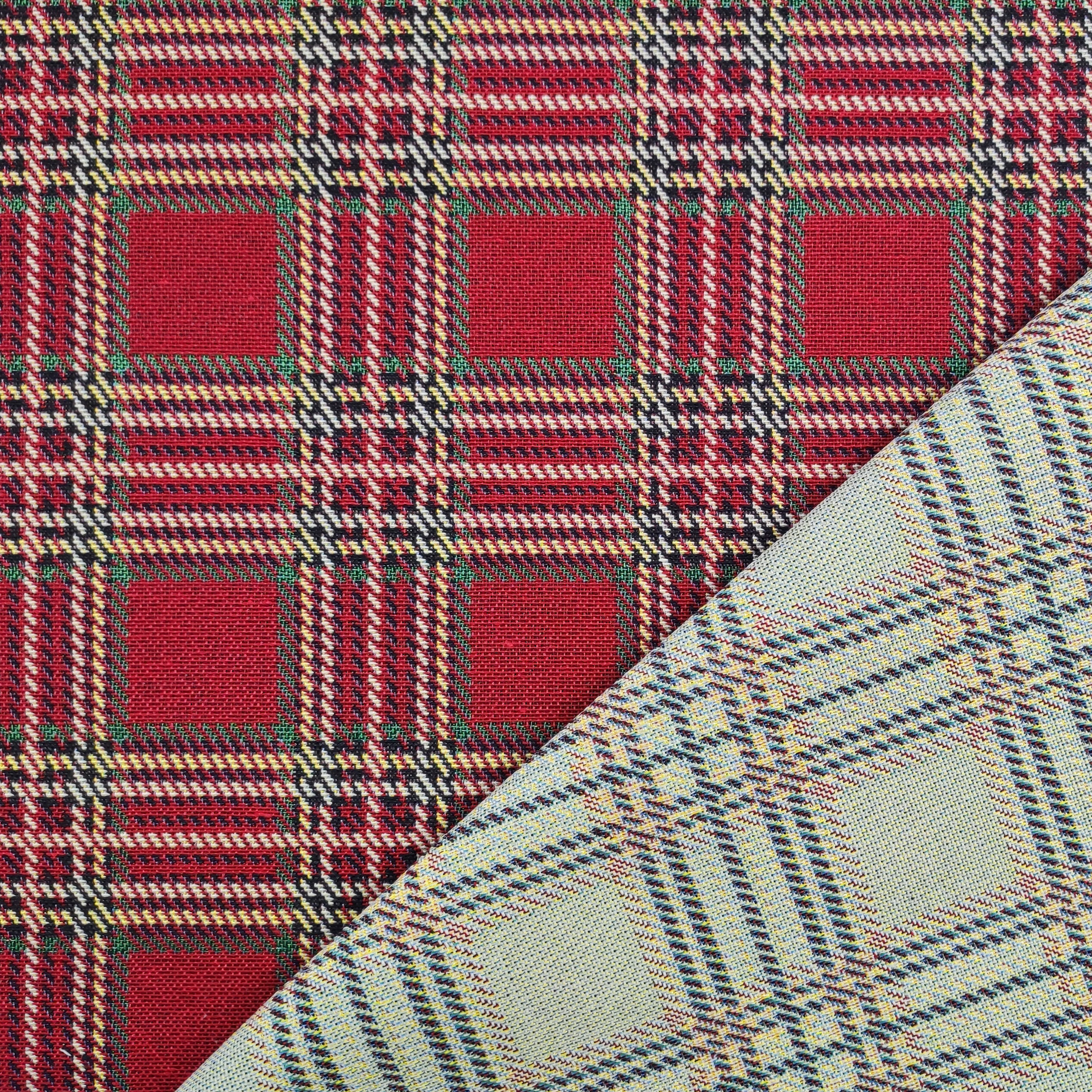 Gobelin à motif écossais en rouge