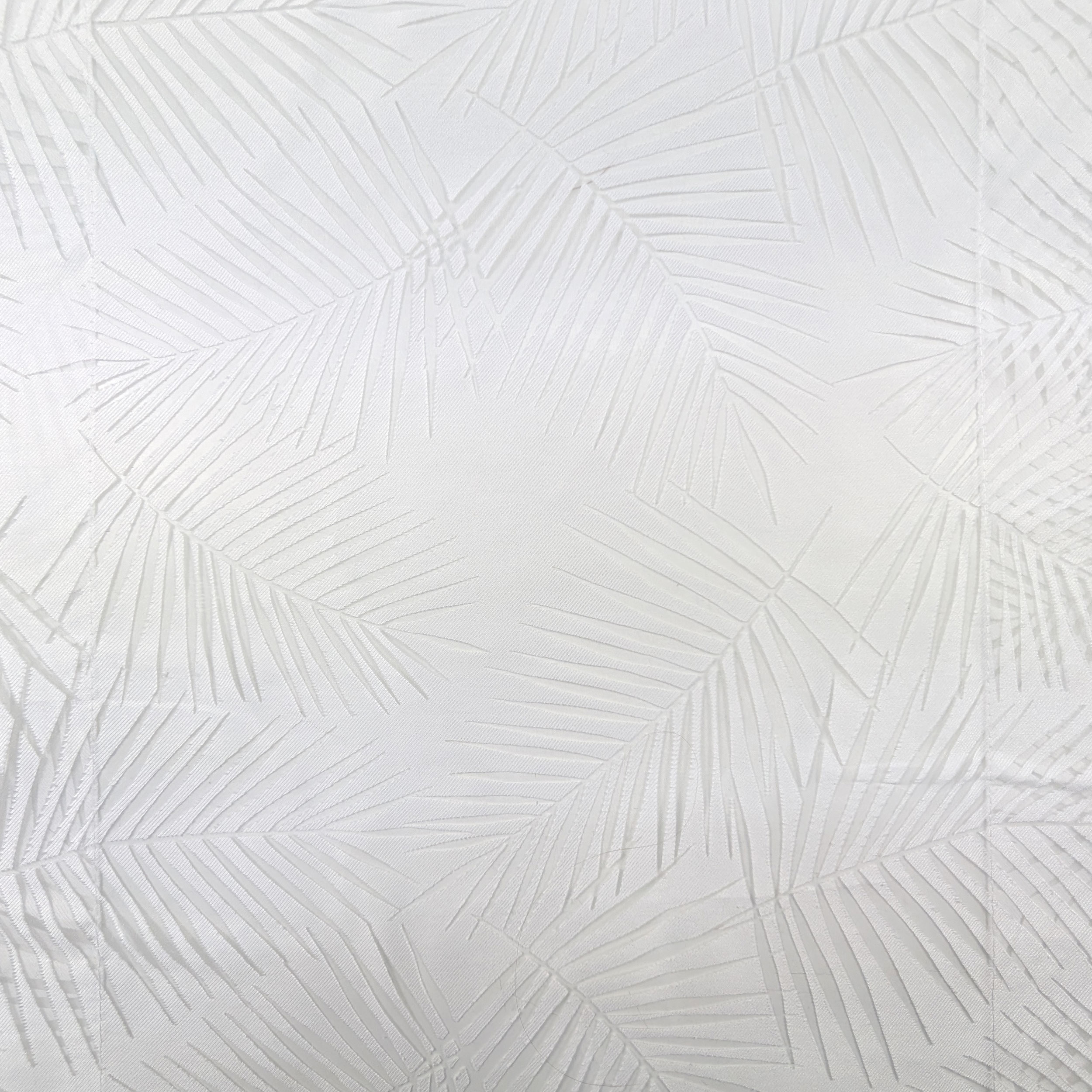 Devorè Curtain Fabric White Fern Image