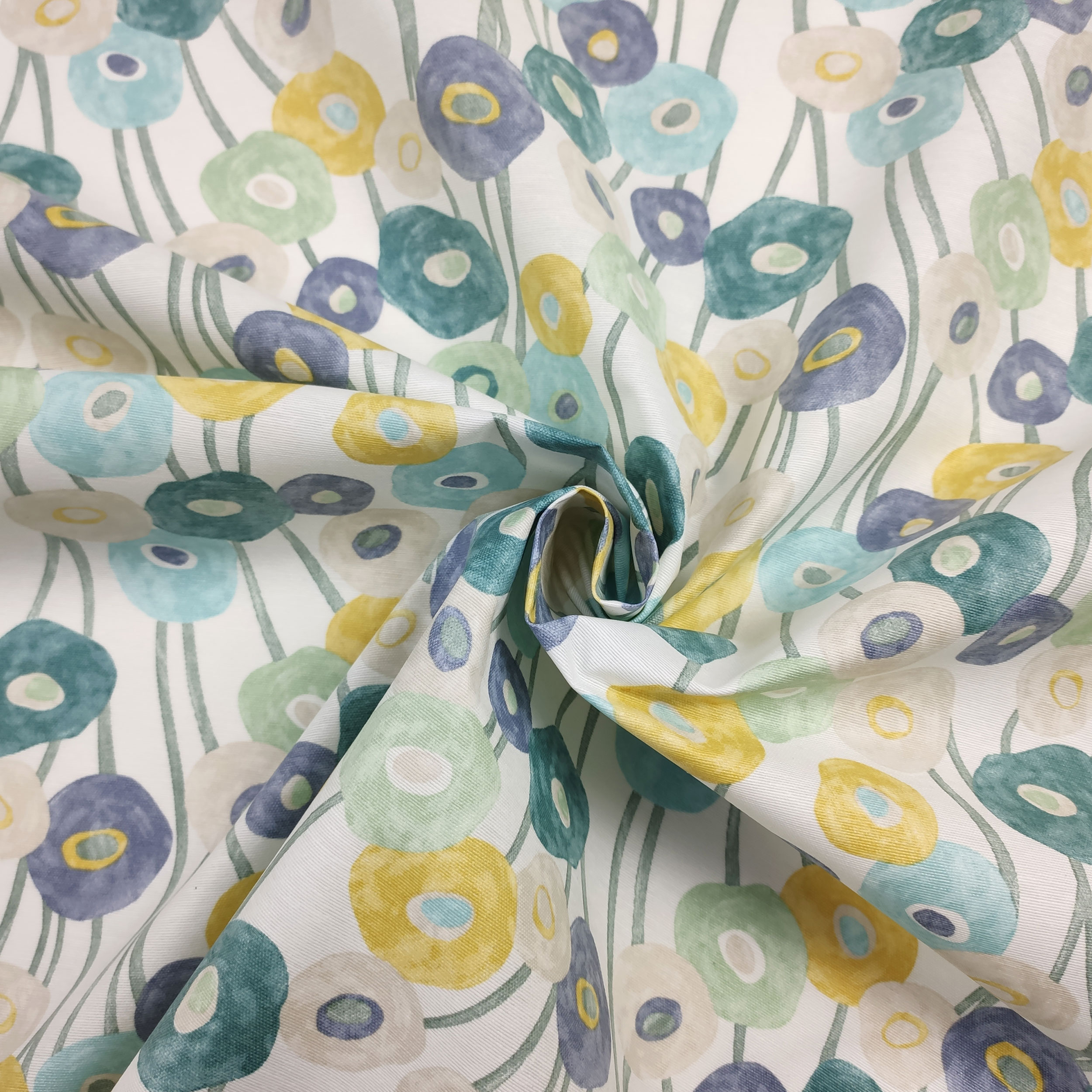 Tissu pour nappe en résine Fleurs peintes