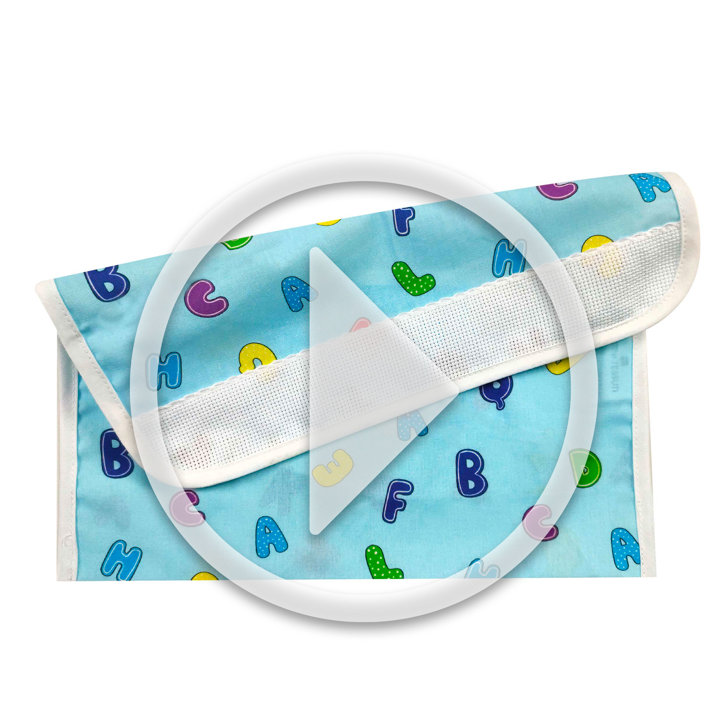 Bib Holder Alphabet Background Light Blue Image