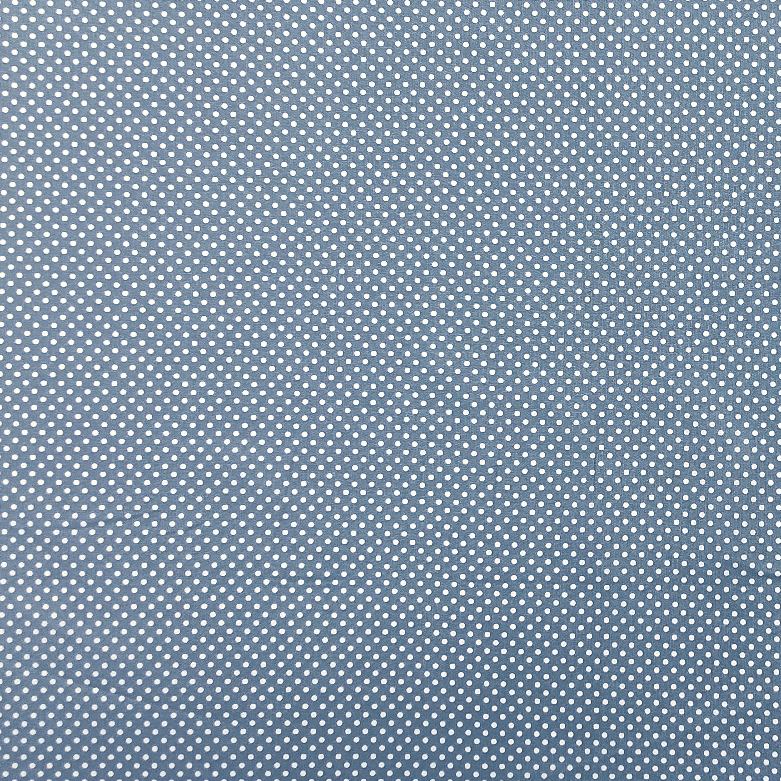 Baumwollstoff Avio Weiß Polka Dot