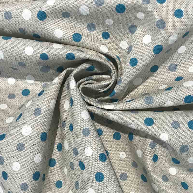 Tovaglia-fantasia-Pois-Azzurri-Arricciata
