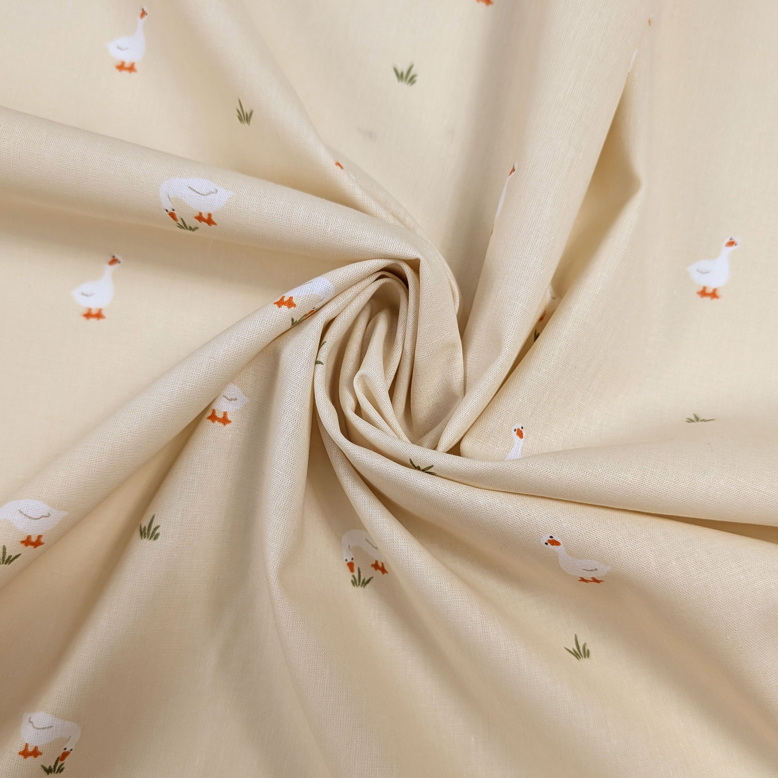Cotton Poplin with Sweet Geese