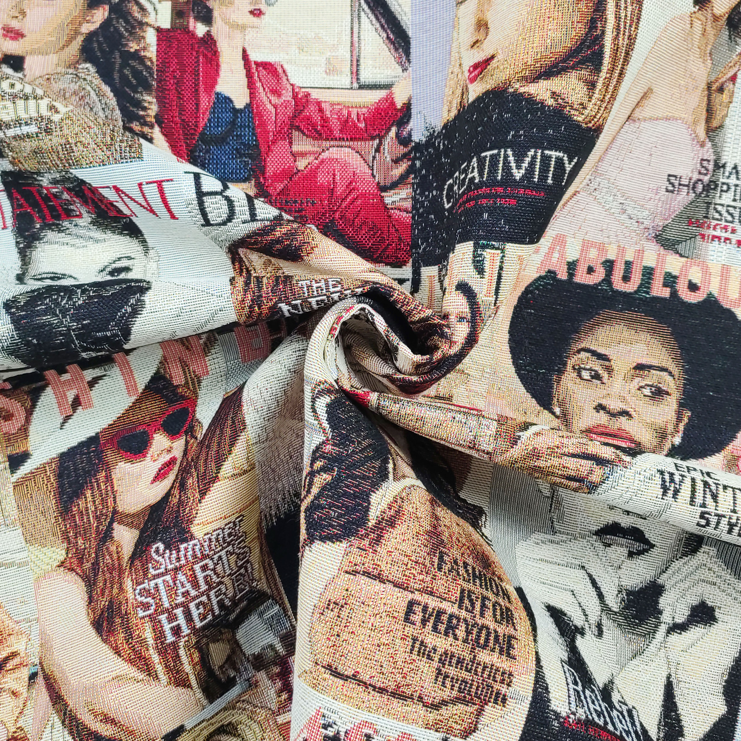 Fabric Gobelin Fashion Magazines Image