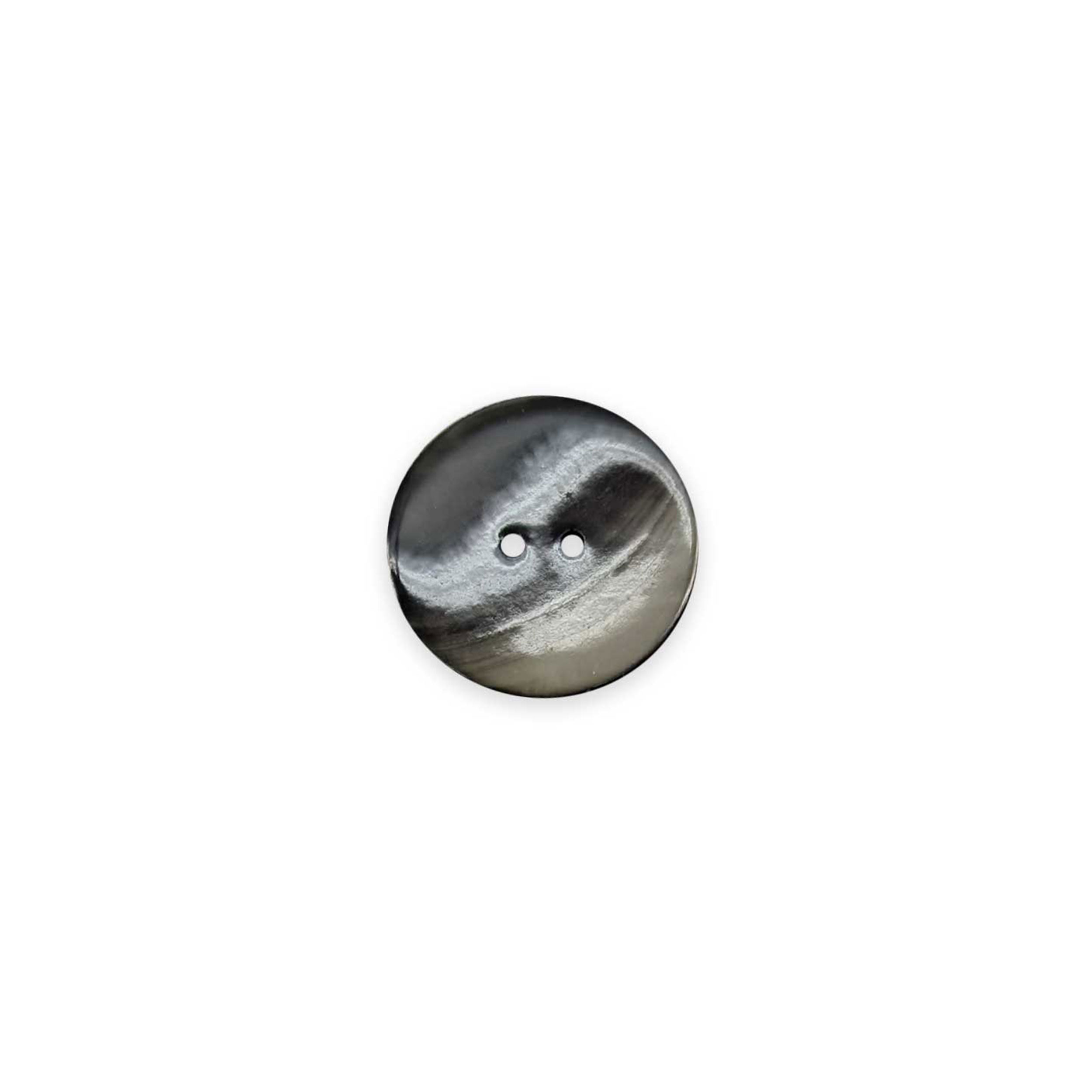 Mother-of-Pearl Button 2 Holes Grey Shaded Lin 32 Image