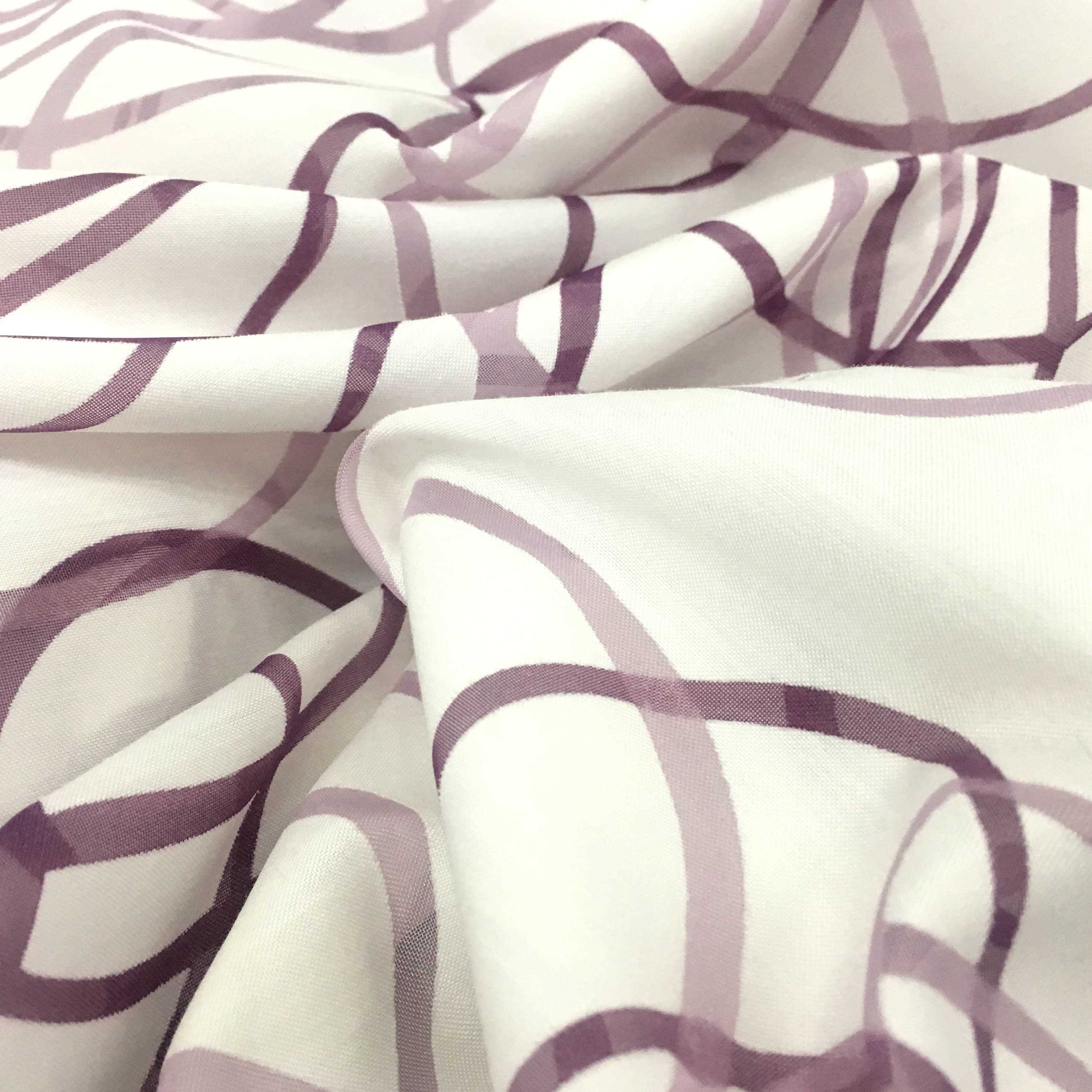 Curtain remnant Devorè Circles Purple 200x320 cm Image