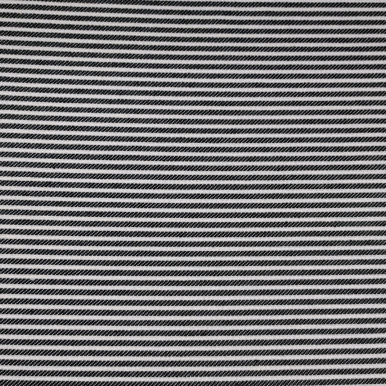 Schwarzer und weißer Jacquard-Stoff mit dünnen Streifen für die Einrichtung