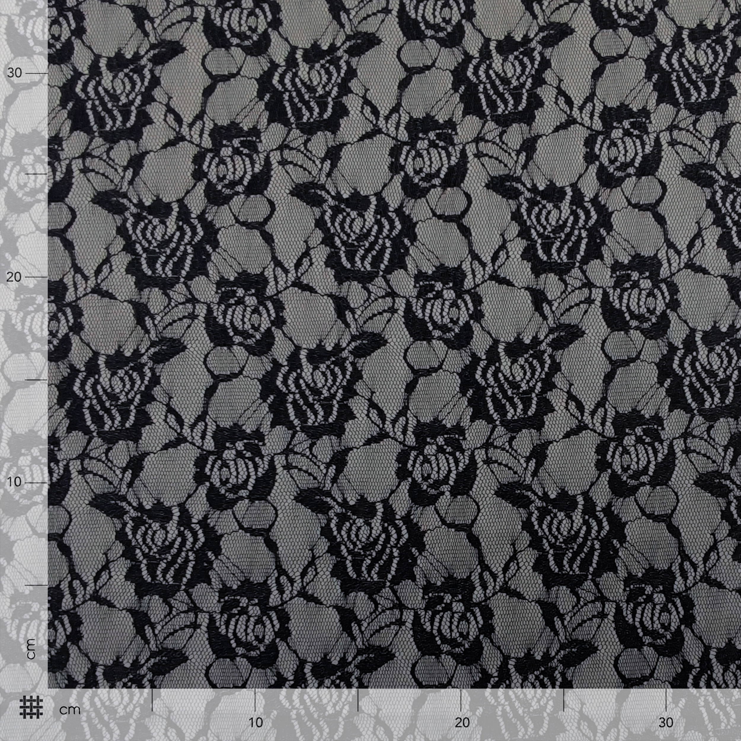 Punto Milano Grau Fantasy Lace Schwarz