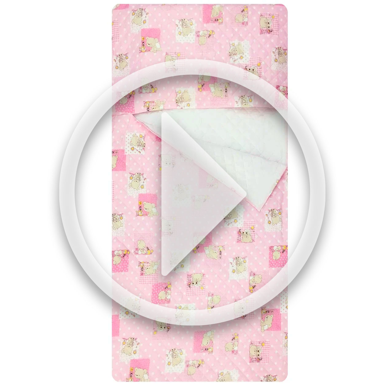 Bees and Teddy Bears Pink Baby Sleeping Bag Image