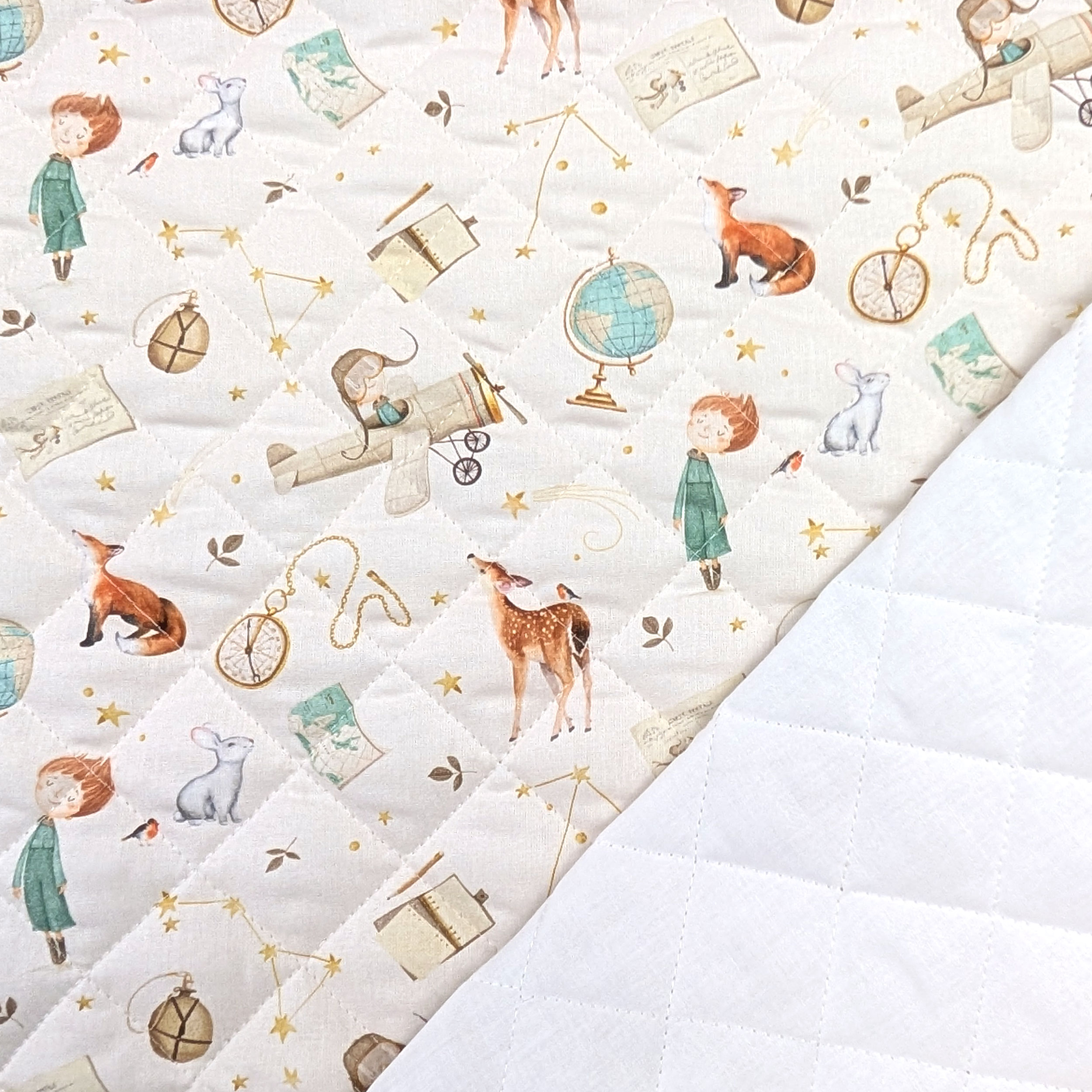 Little Prince Quilted Fabric Image