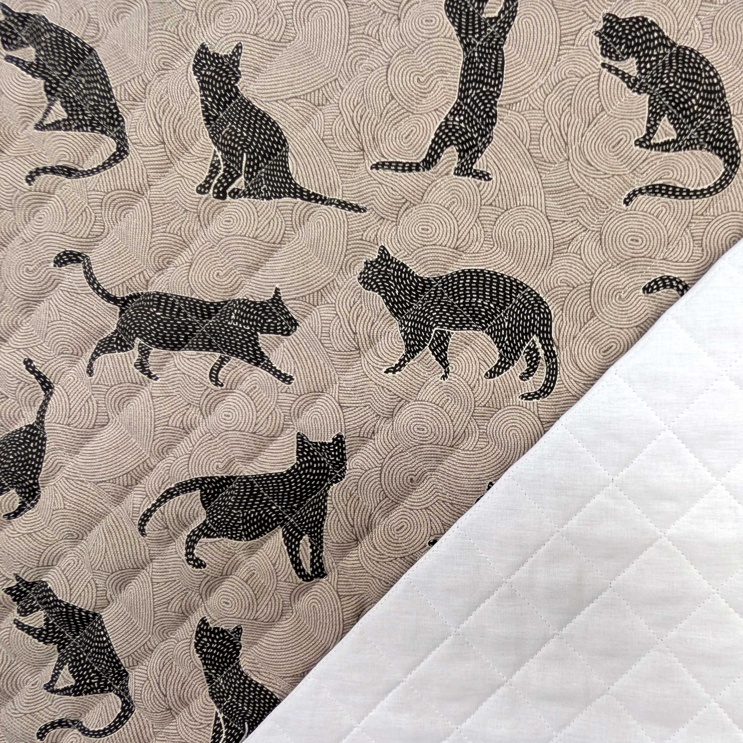 Quilted Fabric Cats Image