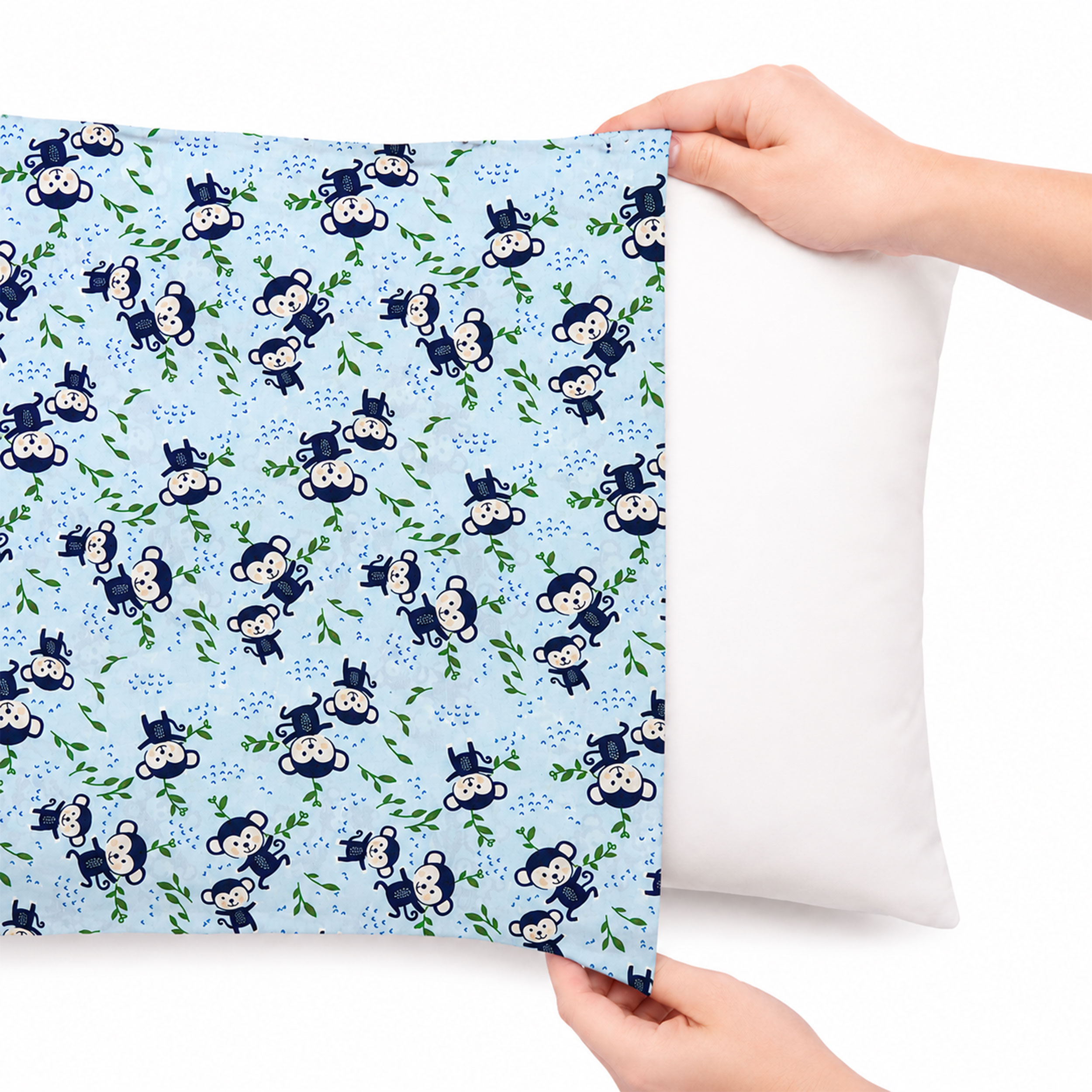 Blue Monkeys Pillowcase Image