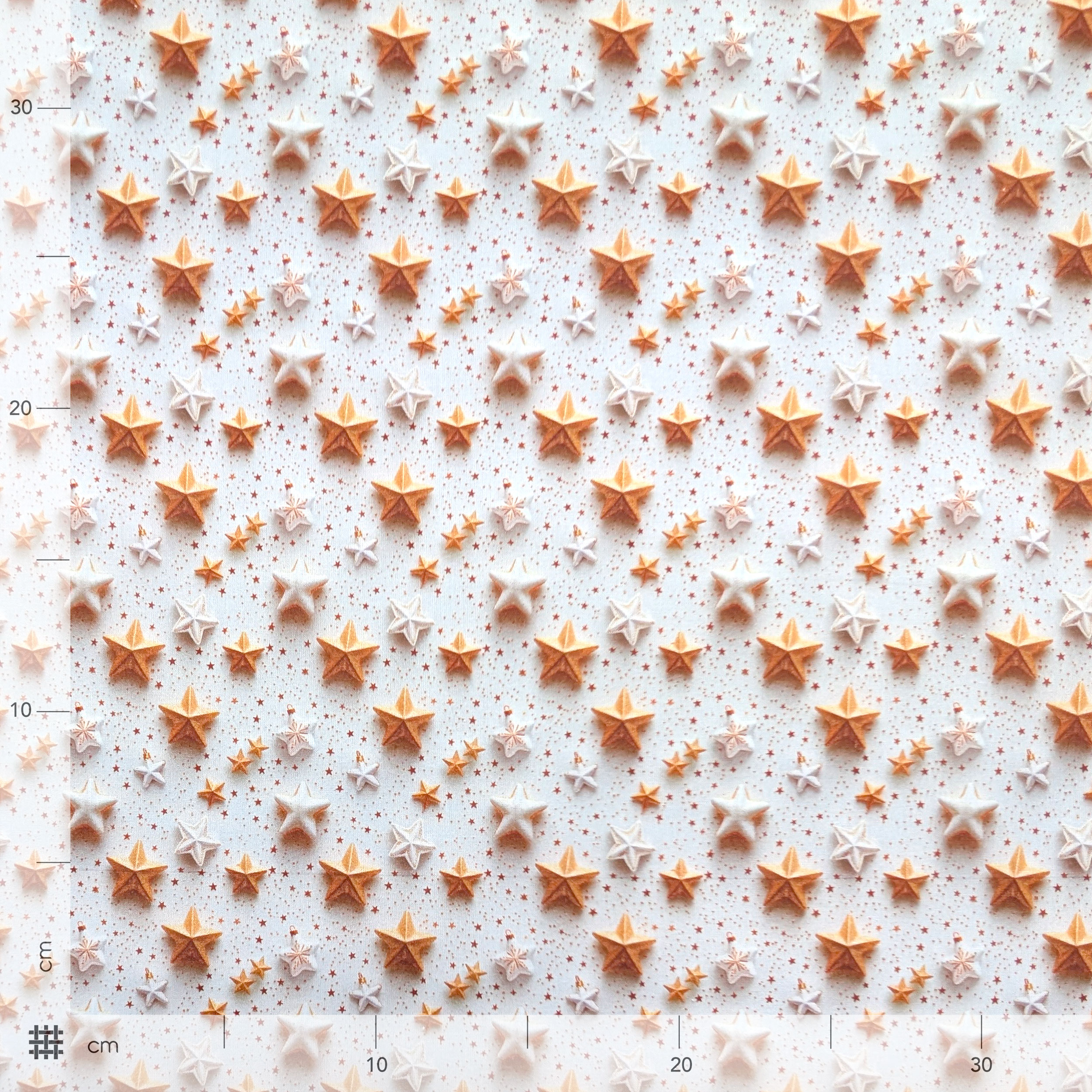Cotton Poplin Christmas Stars Image