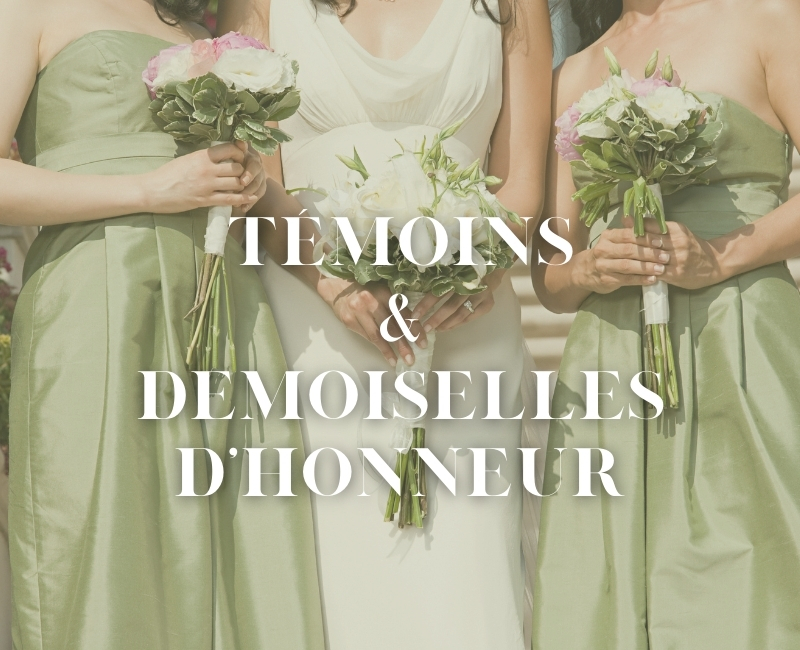 TEMOINS e Demoiselles dhonneur panini tessuti