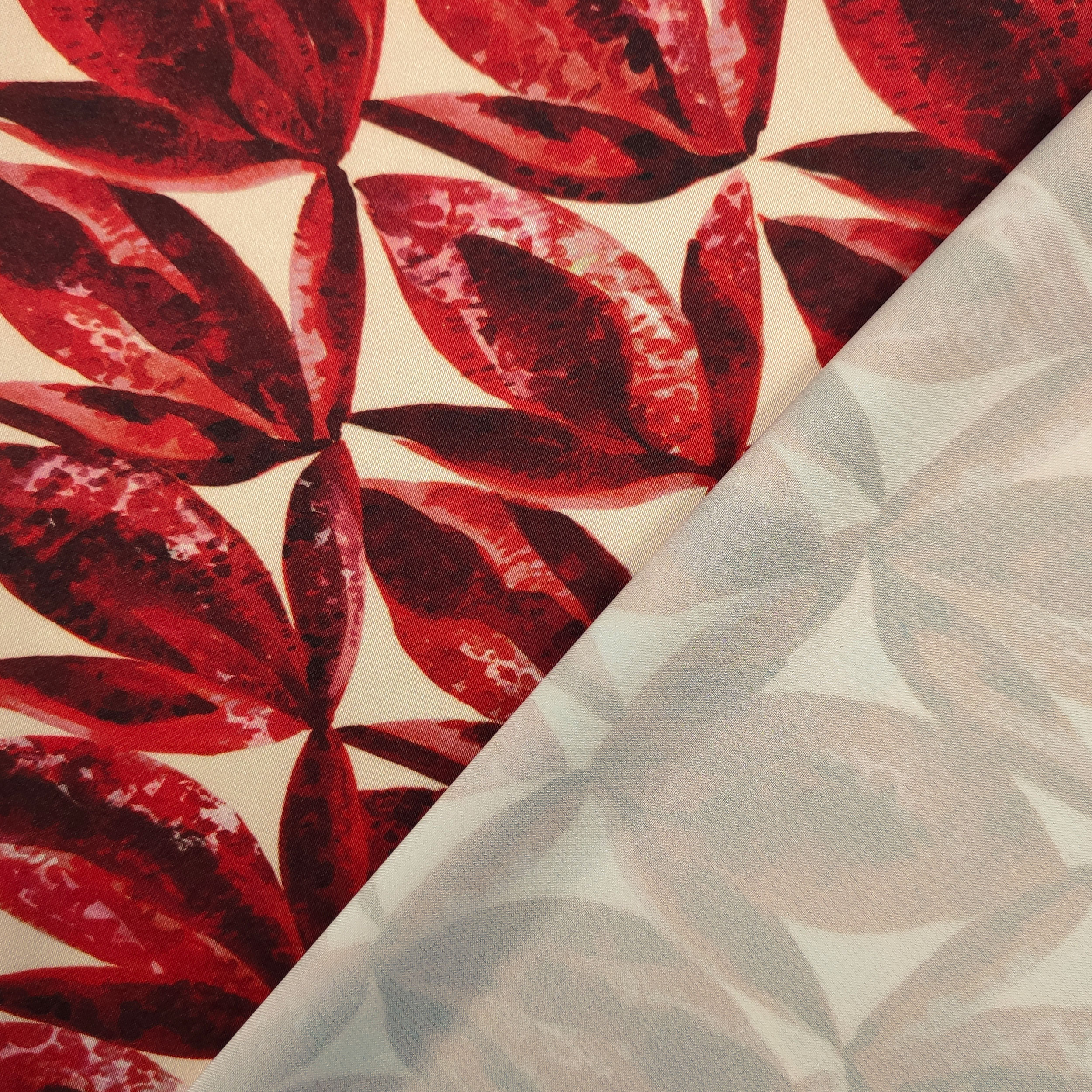 Set Satin High Fashion Foliage Red