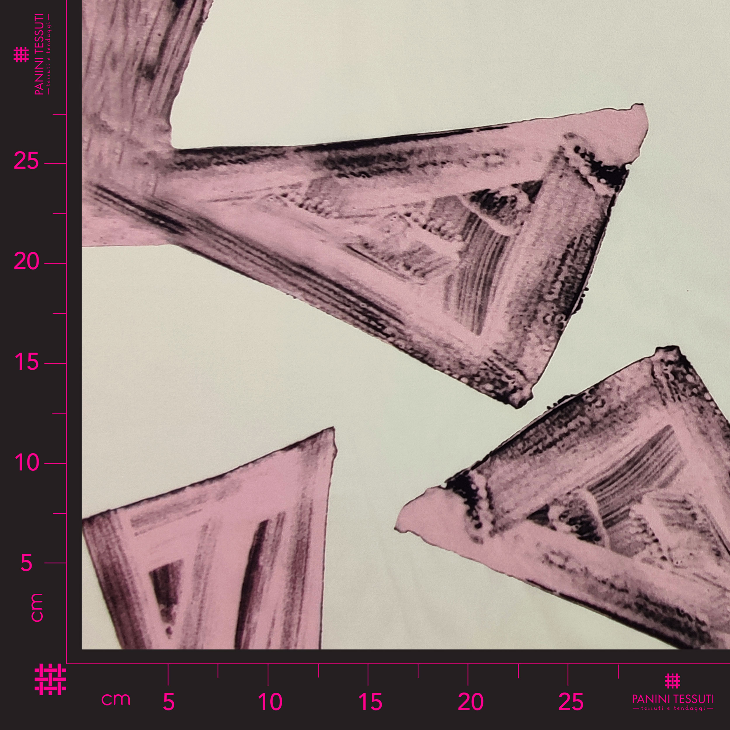 Rasatello Algodón Abstracto Patrón Geométrico Rosa