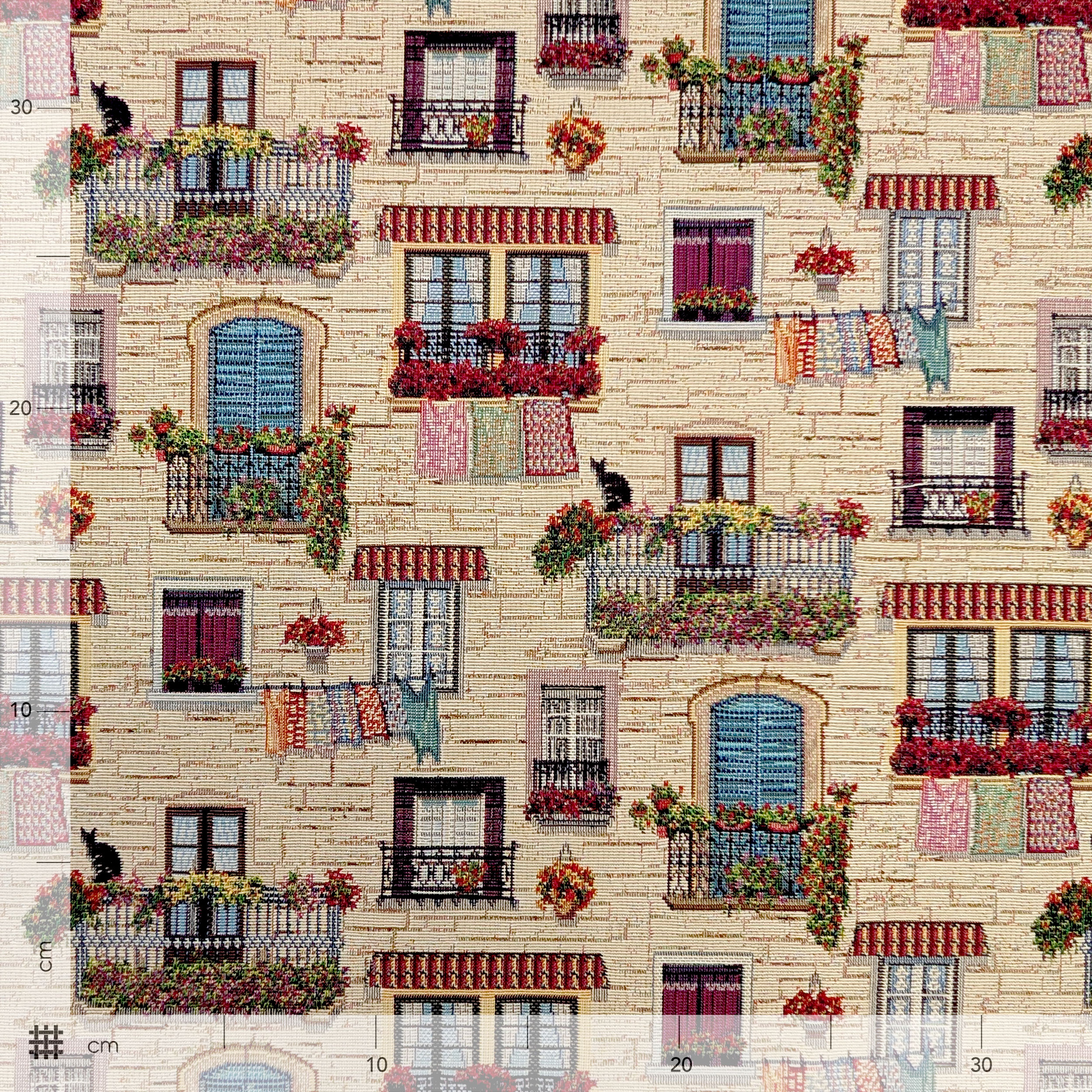 Gobelin Fabric Cut-out, ‘Fantasia Parisienne’ design, 100x140 cm Image