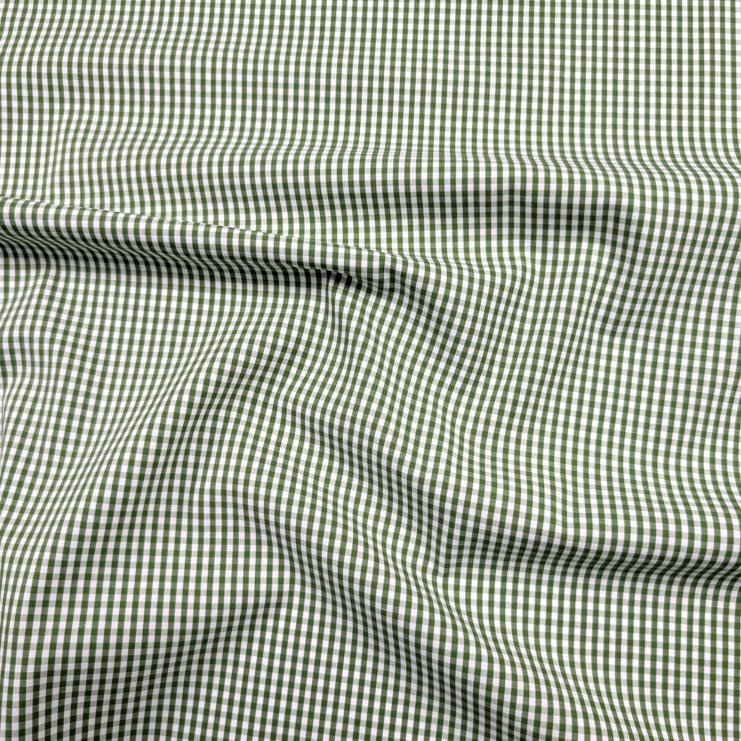 Quadrettini Cotton for Shirts Green Image