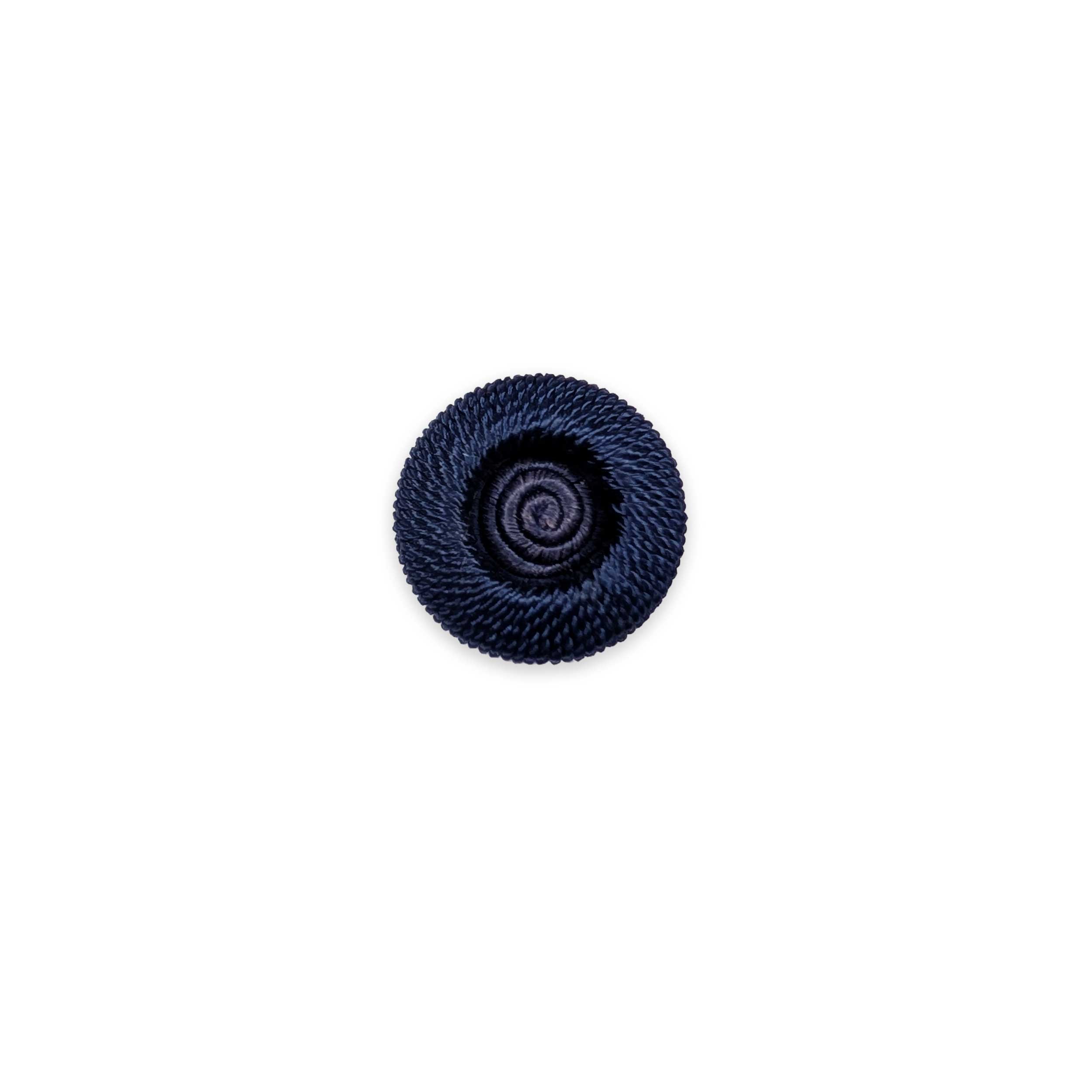 Plastic Spiral Wire Button Dark Blue Image