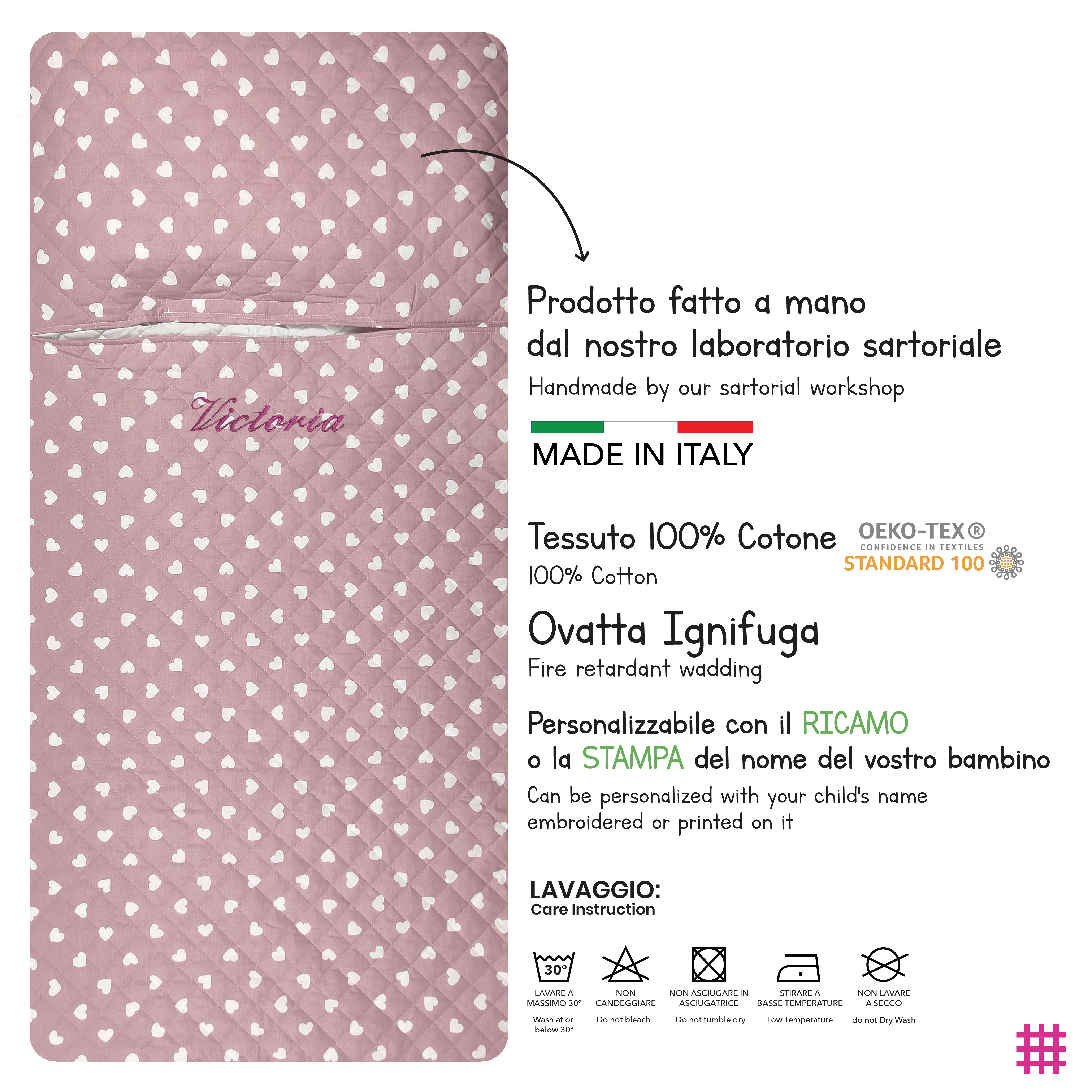 Hearts Baby Sleeping Bag Image