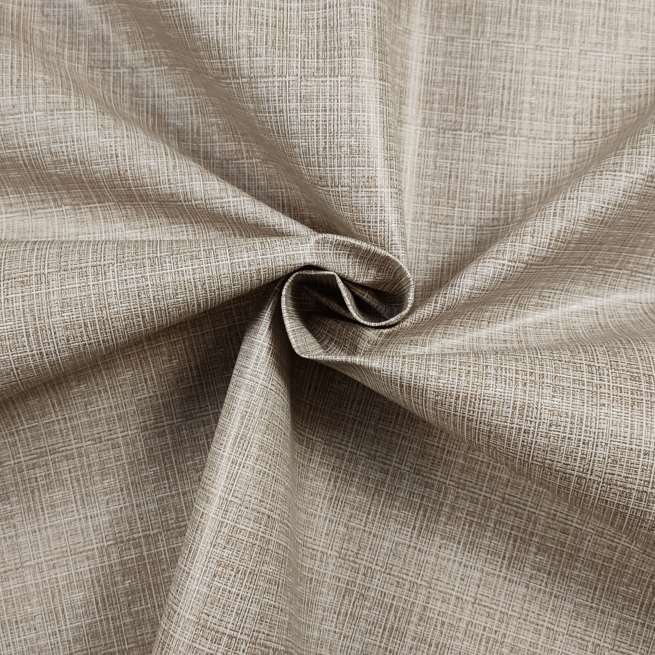 Tortora Melange Plasticised Tablecloth Fabric