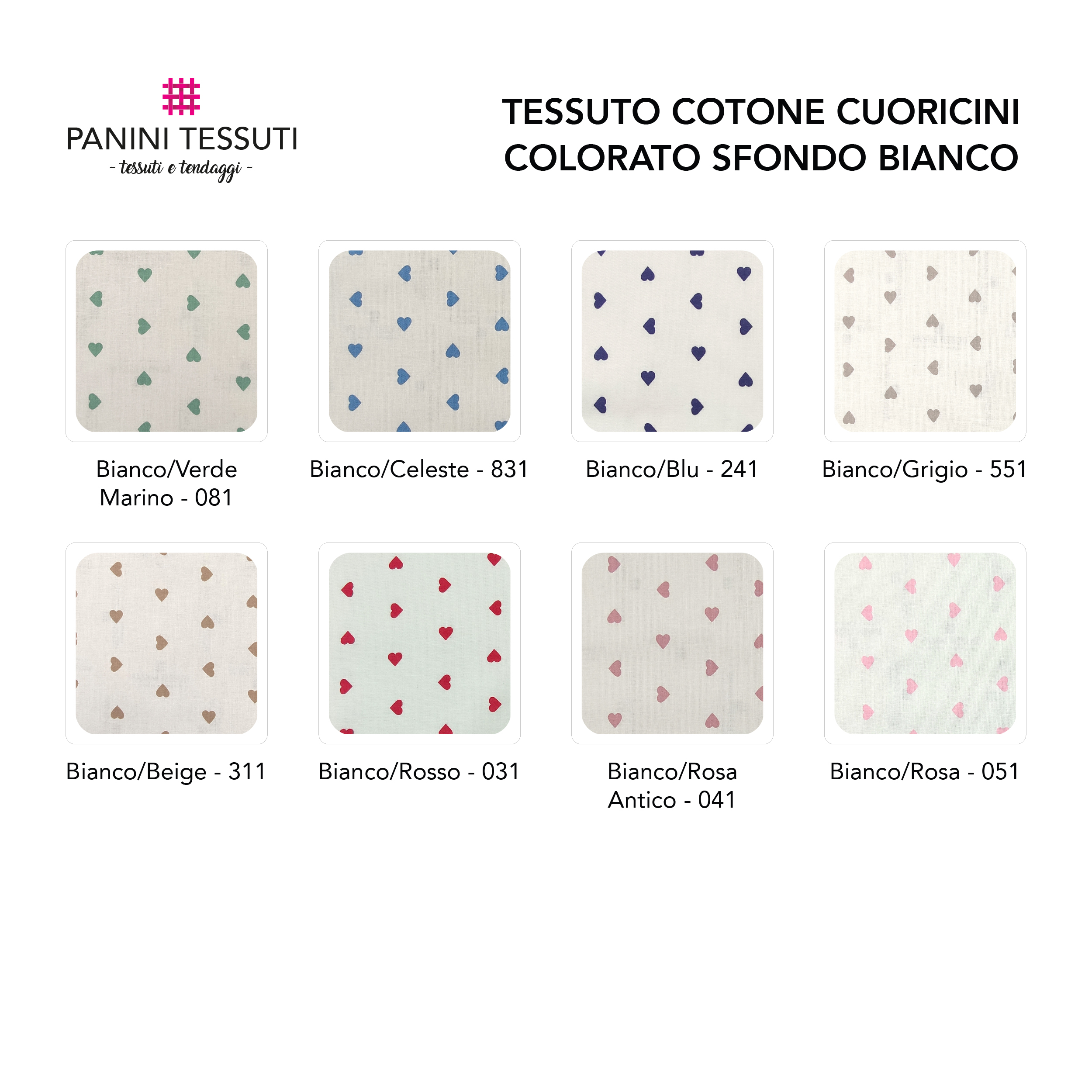 Tabella Colore Cuoricini sfondo bianco