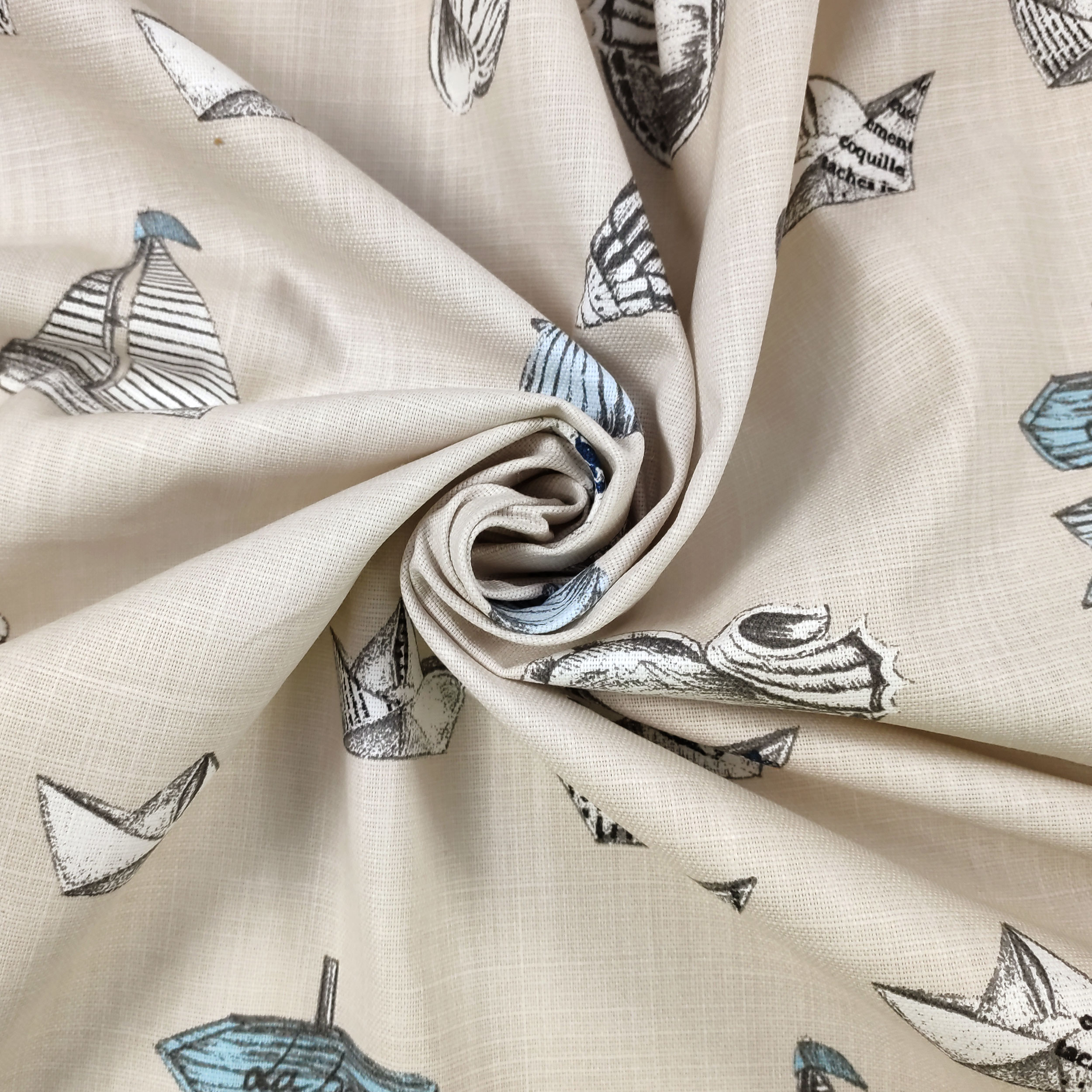 Cotton and Linen Boats and Shells Image