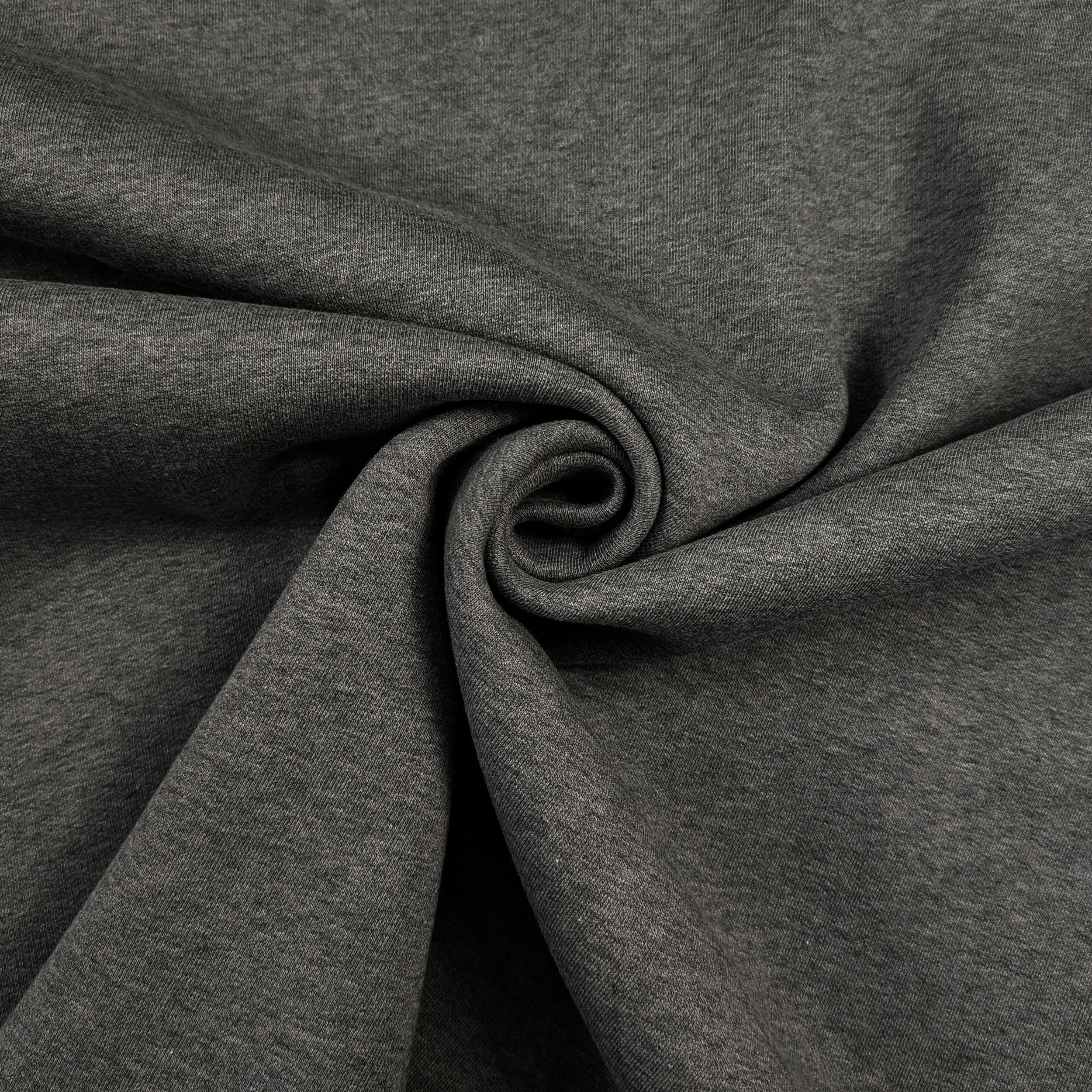 Dark Grey Melange Winter Cotton Sweatshirt Image