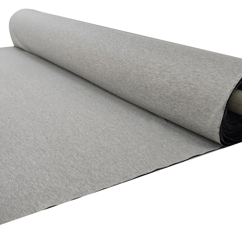Gris clair/bleu nuit Tissu néoprène doublé coton Image