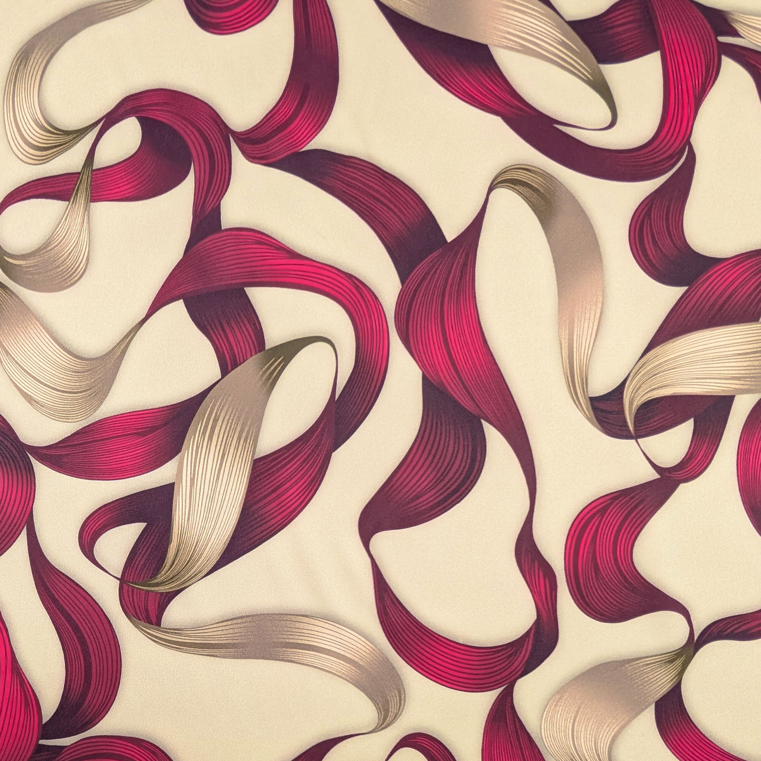Ensemble de satin Haute Mode Abstract Fantasy Fuxia Image