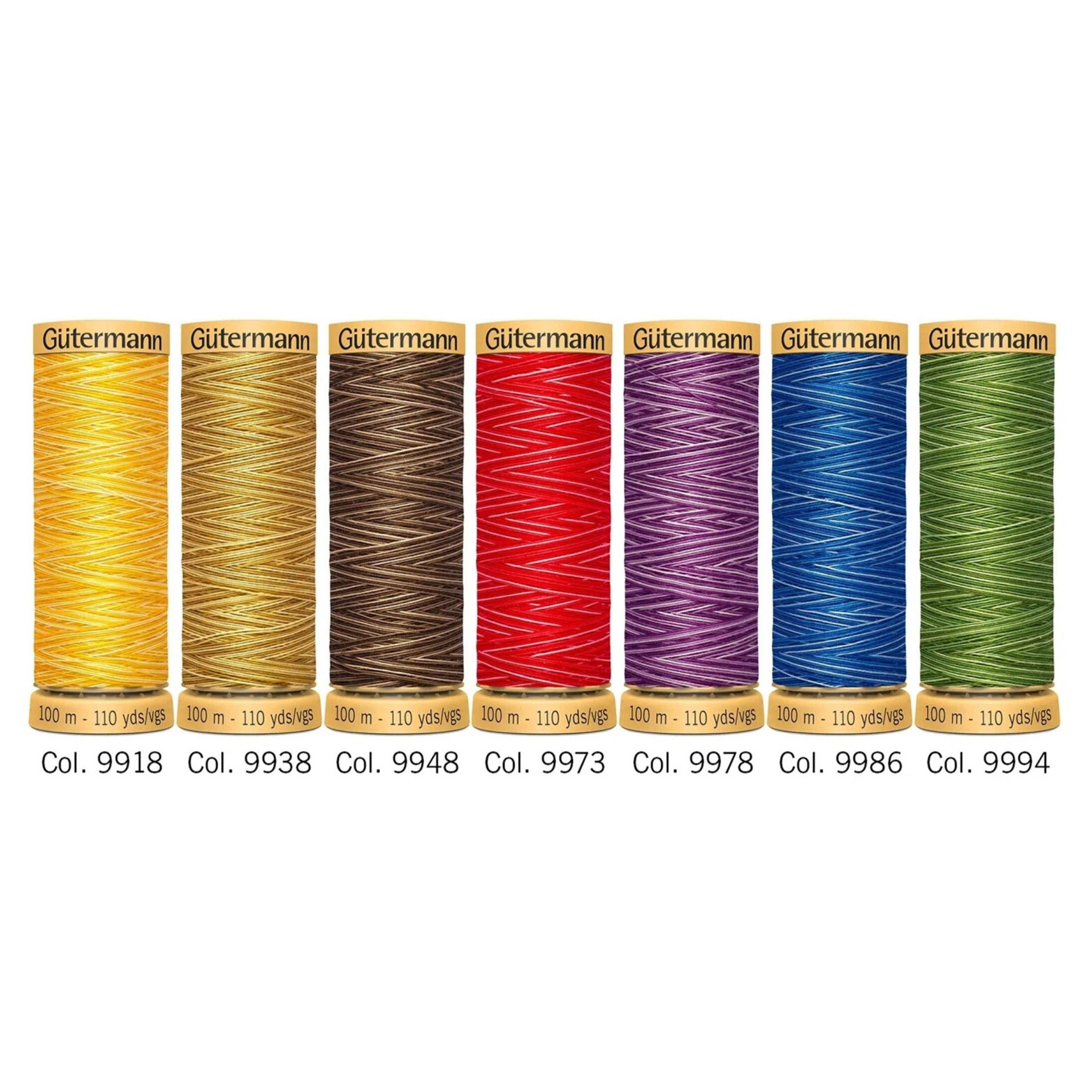 Gutermann Set 7 bobbins Multicolour Cotton Thread 100 m Image