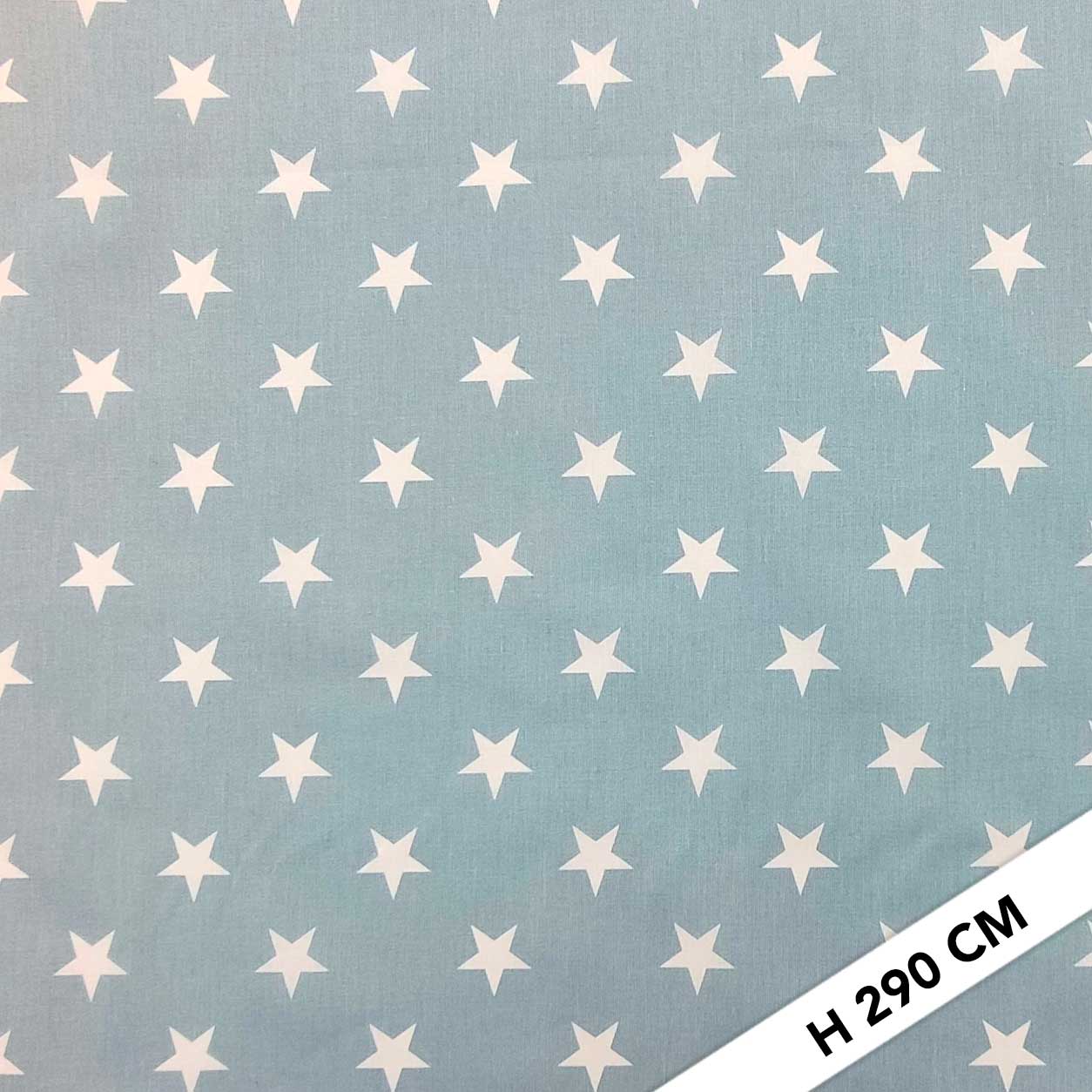 Cotton Sheet White Stars with Blue Background Image