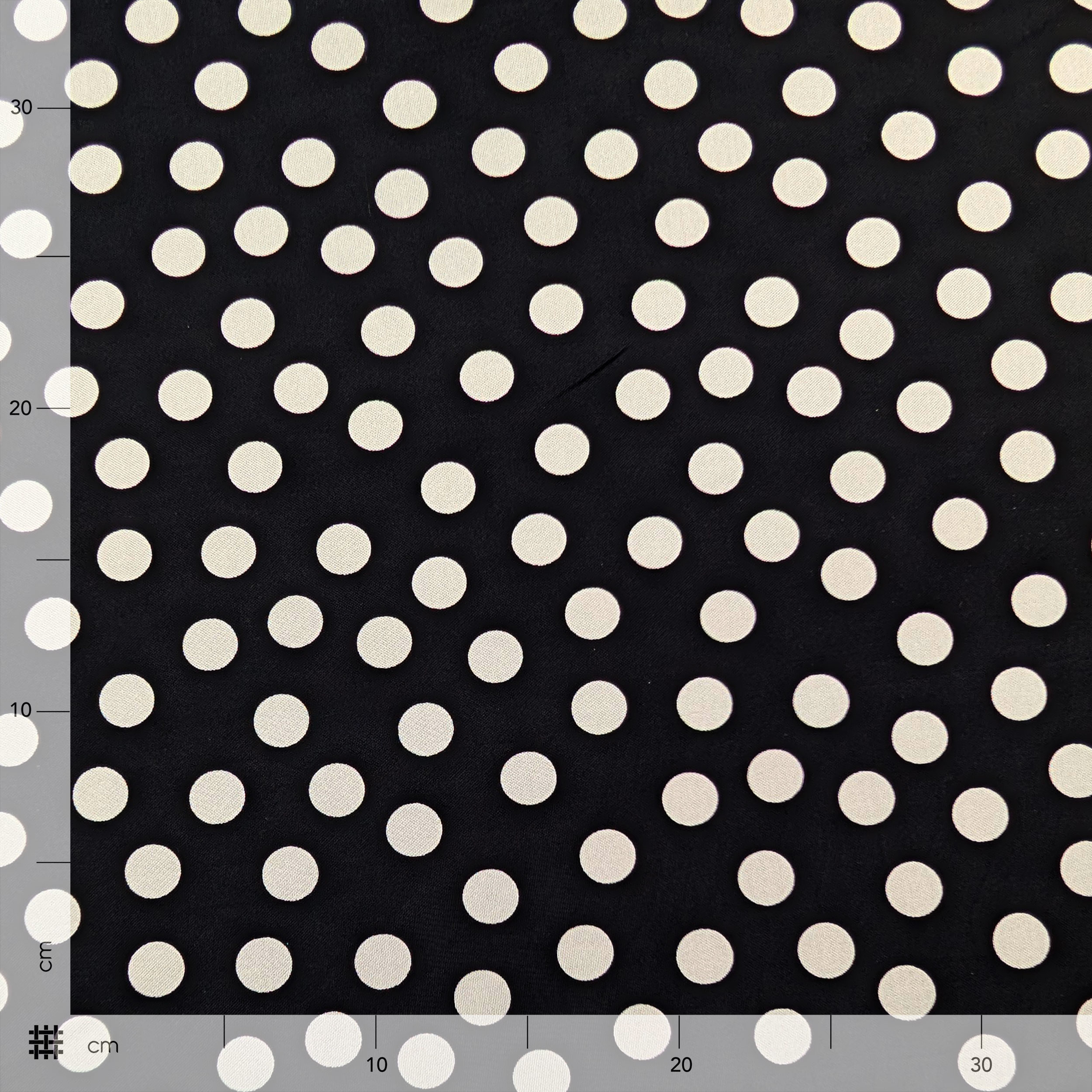 Viscose jersey White polka dots