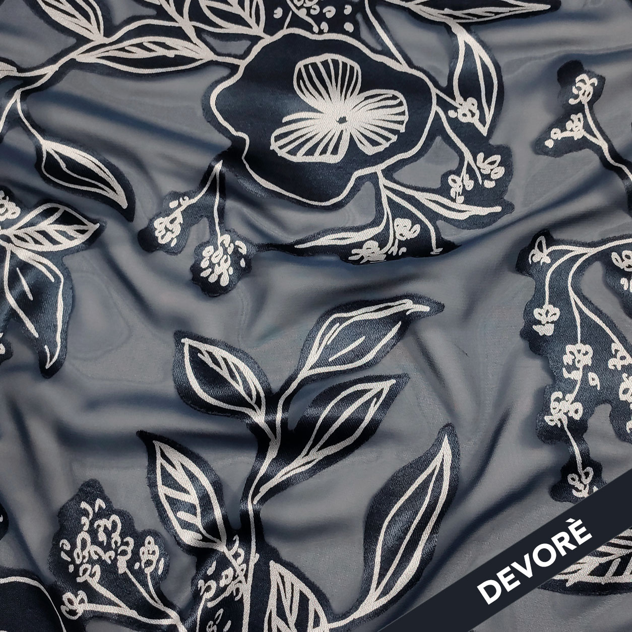 Devorè High Fashion Blue Flowers