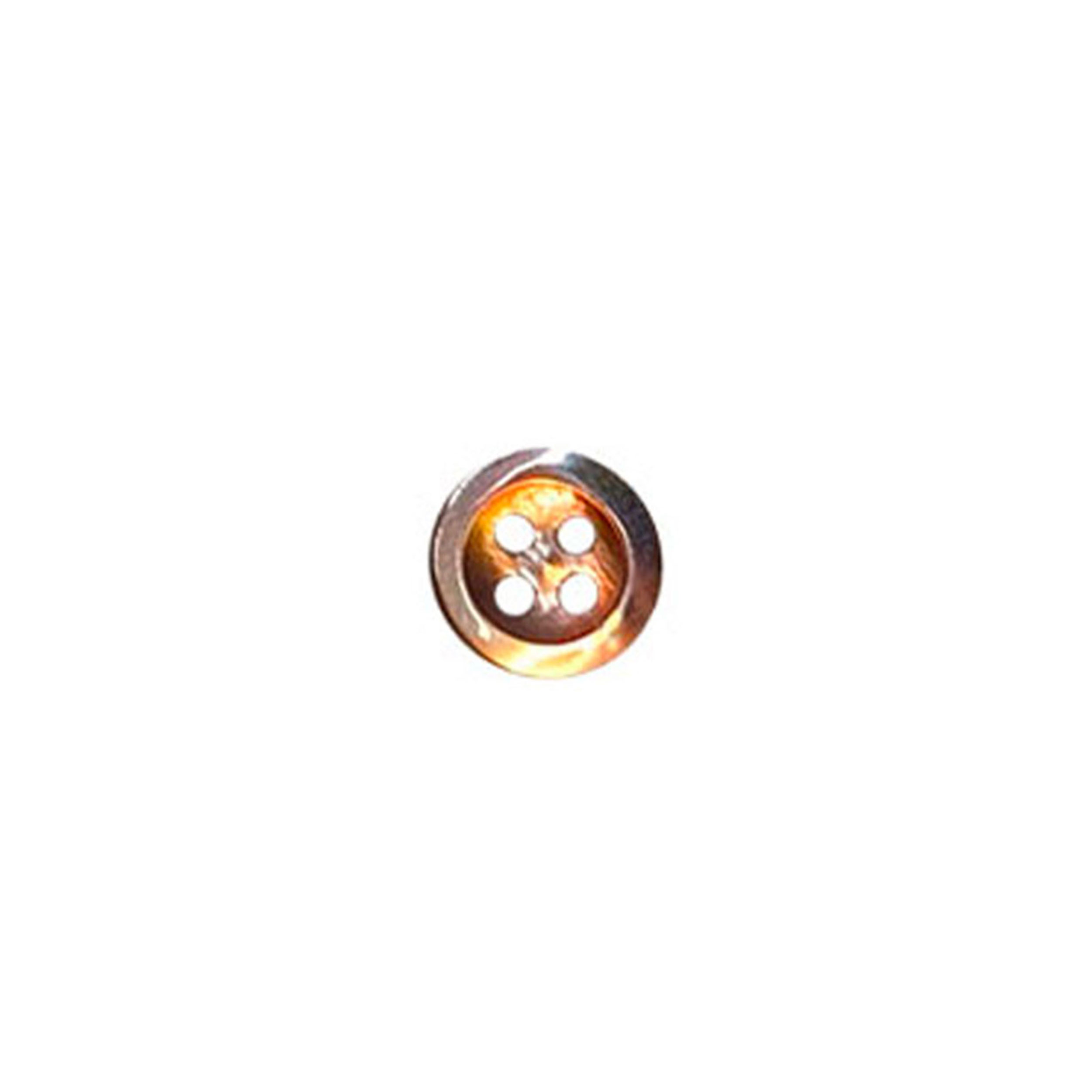 Mother-of-pearl button 4 holes Light Brown Lin 16 Image