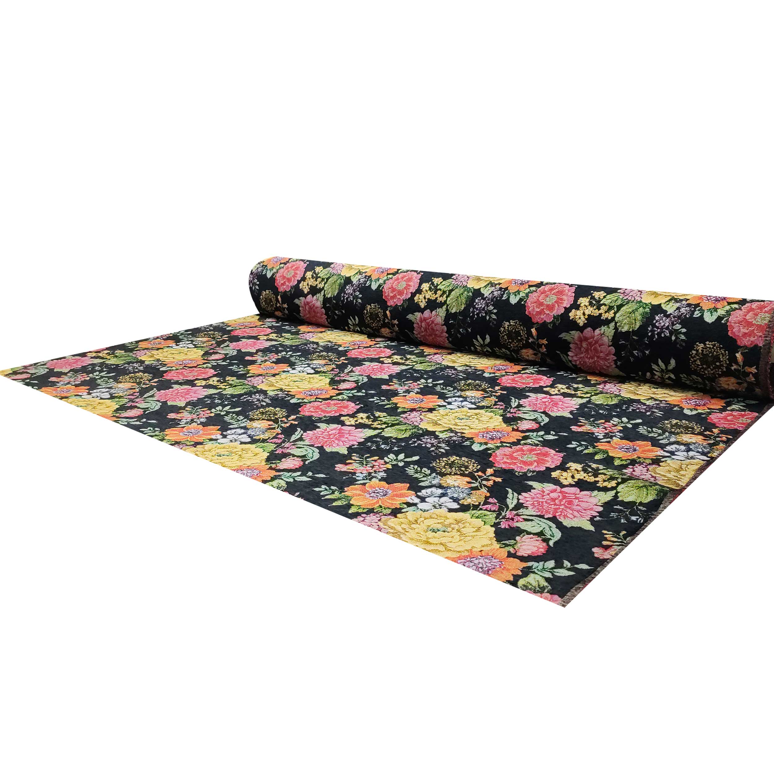 Gobelino Jacquard Acolchado Fondo Negro