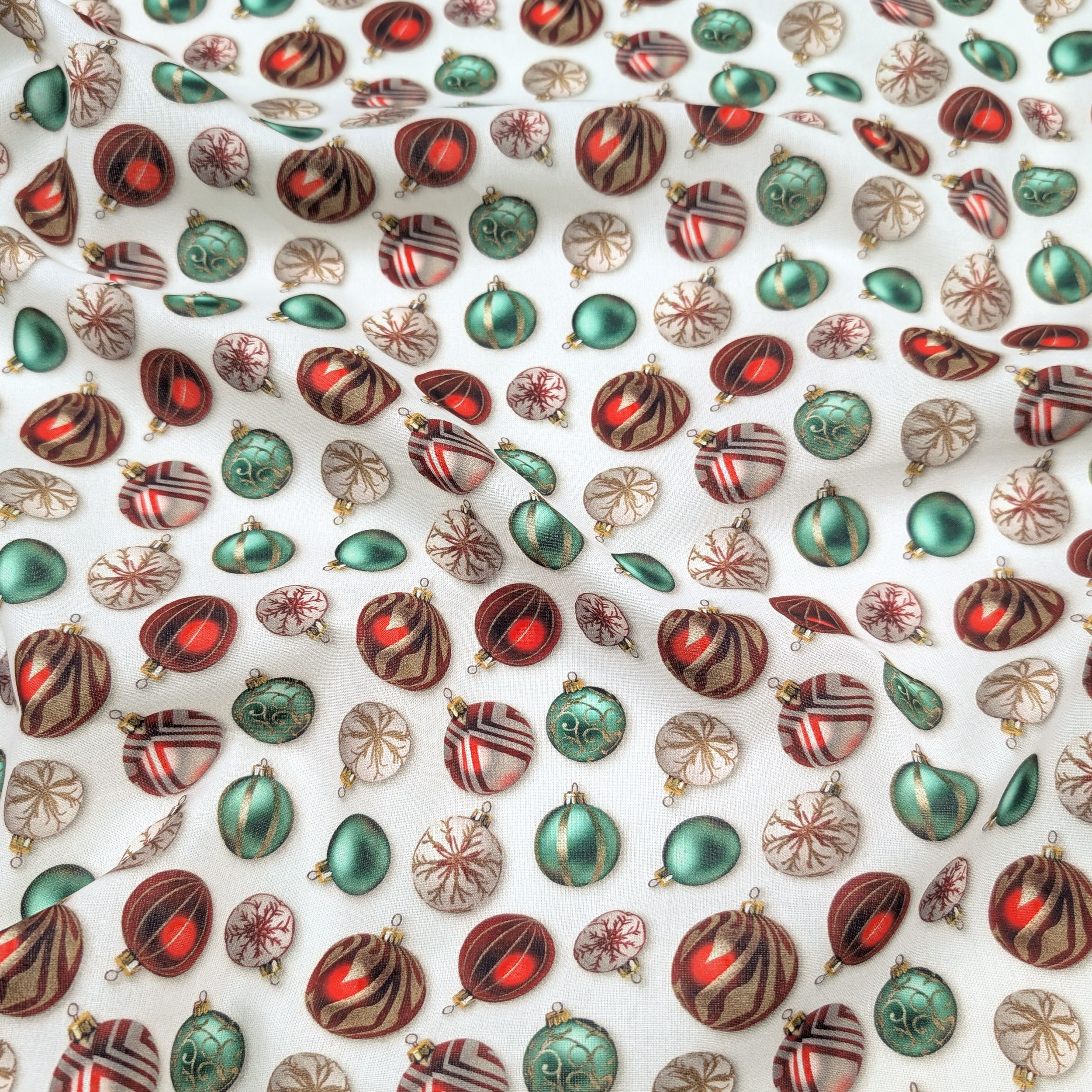 Cotton Poplin Christmas Balls Image