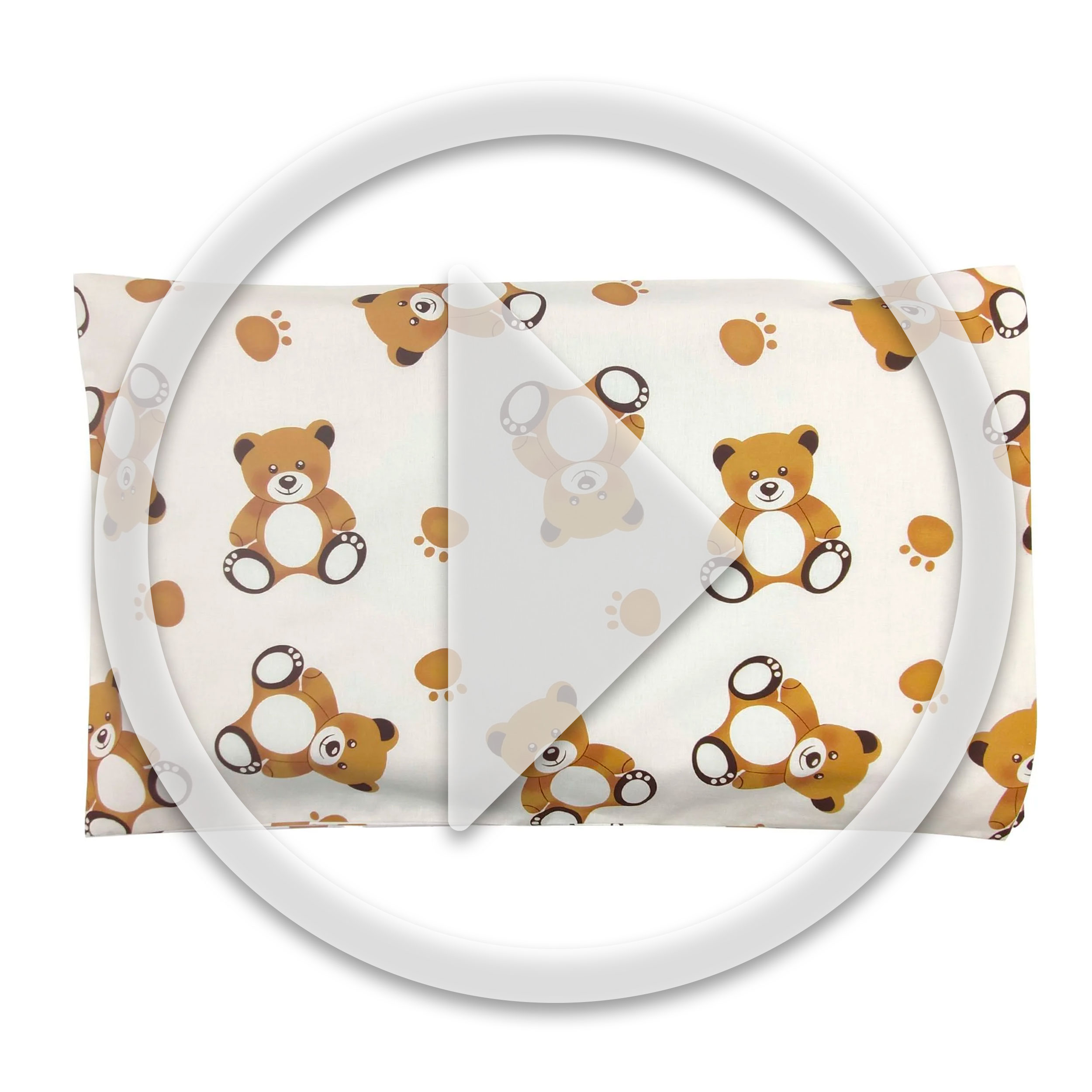 Pillowcase Bears White Background Image