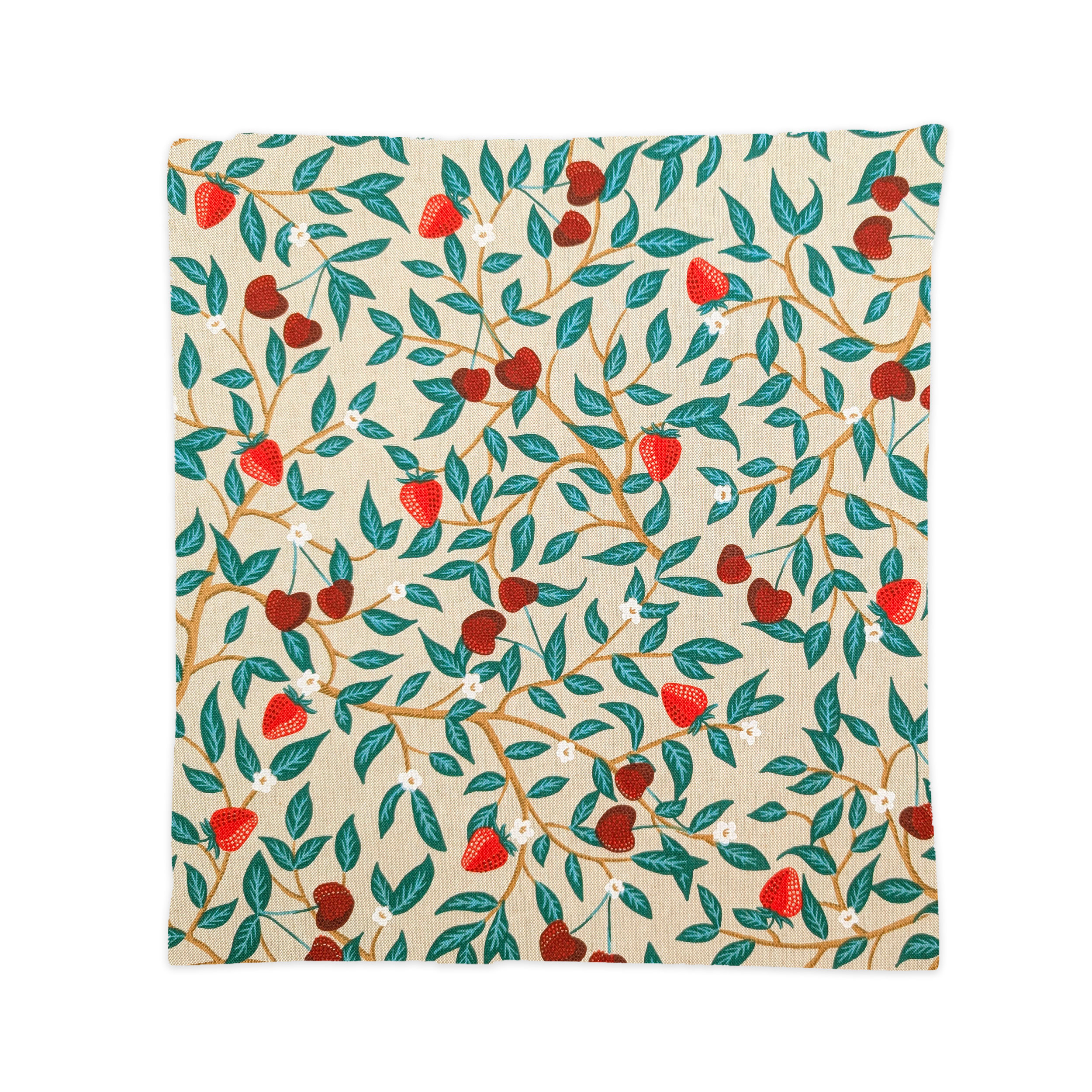 Strawberry and Cherry Cushion Pillowcase Image